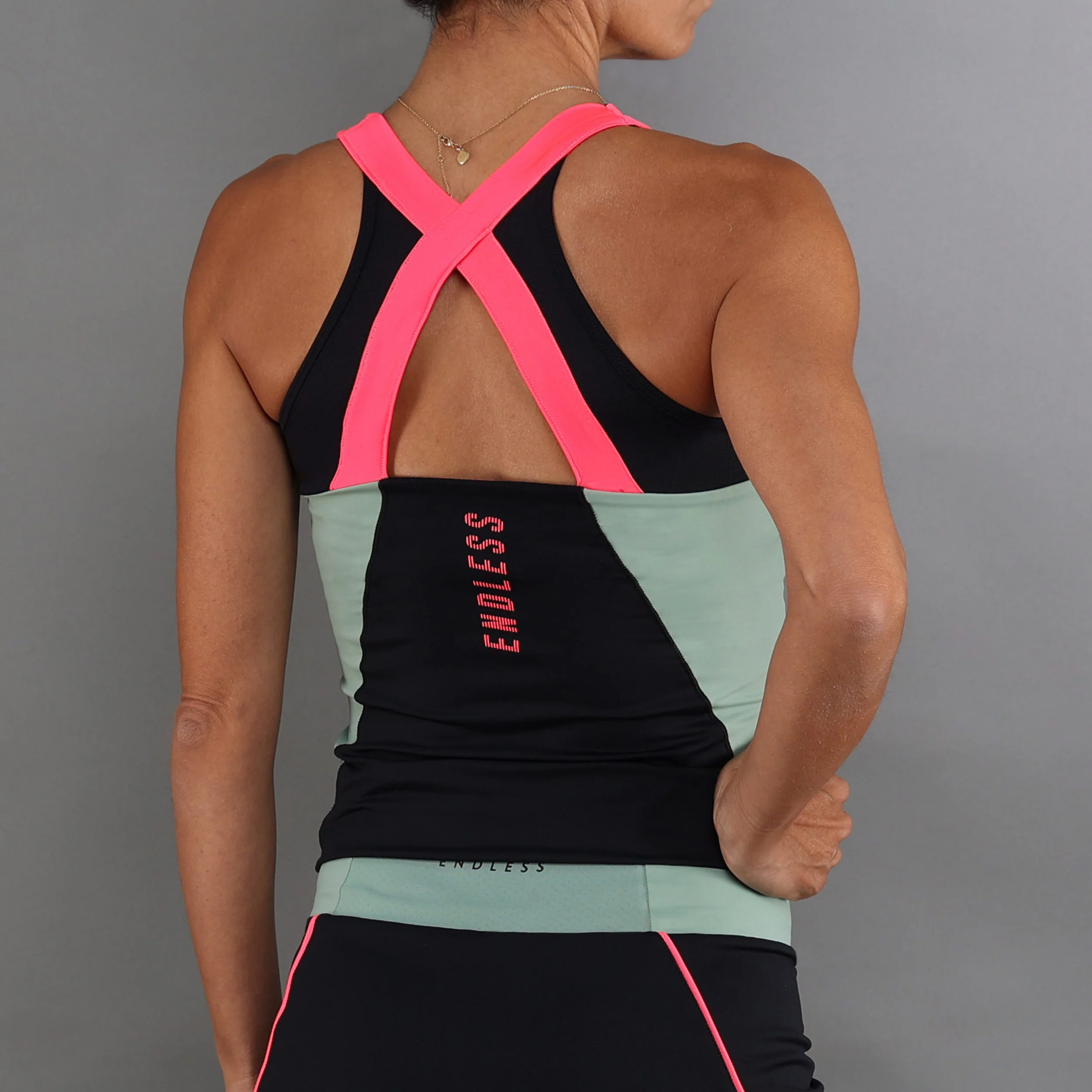 Grace Débardeur Tank Top Femmes-Noir,Vert - Image 2