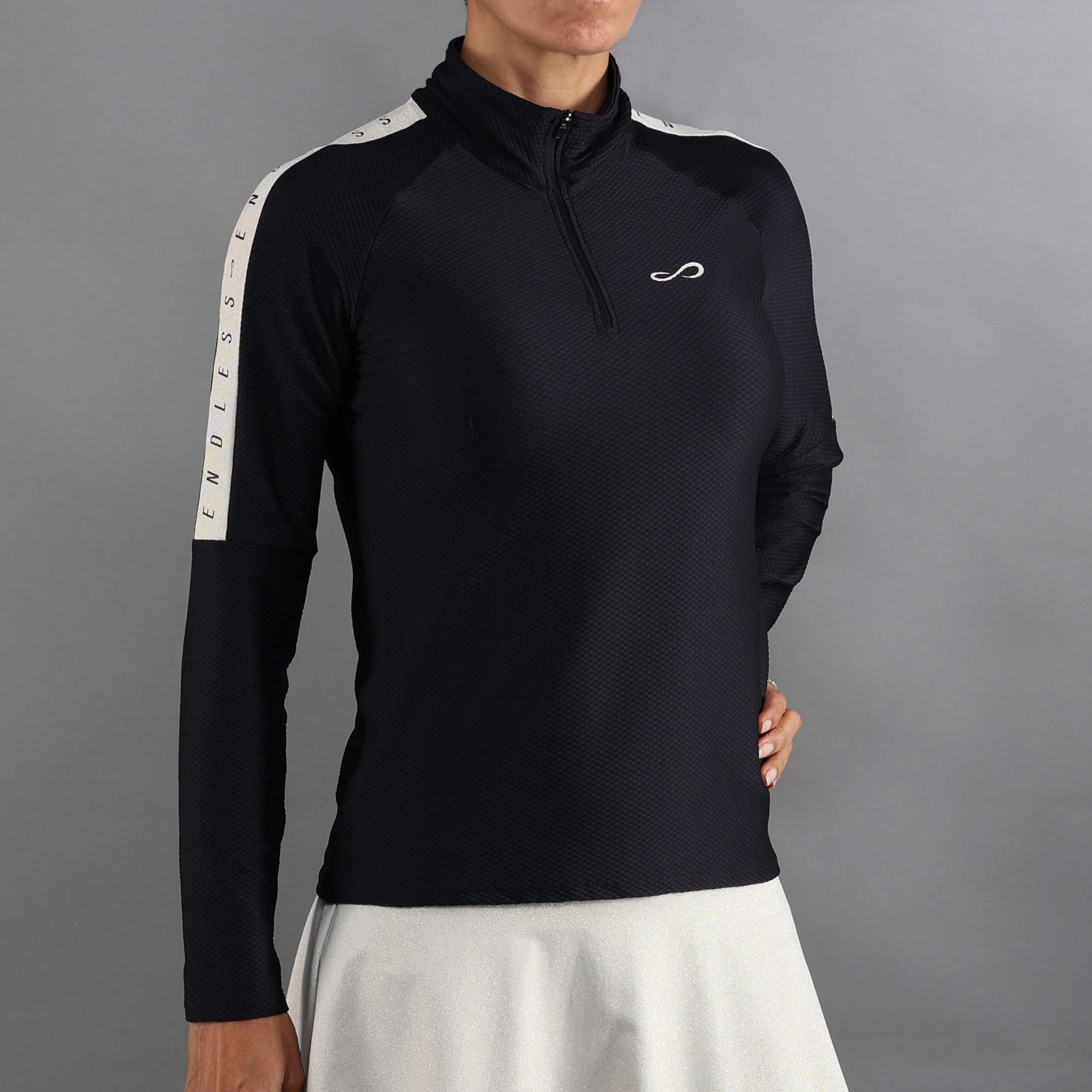 Kirsch Iconic Ii Haut Manches Longues Femmes-Noir,Or