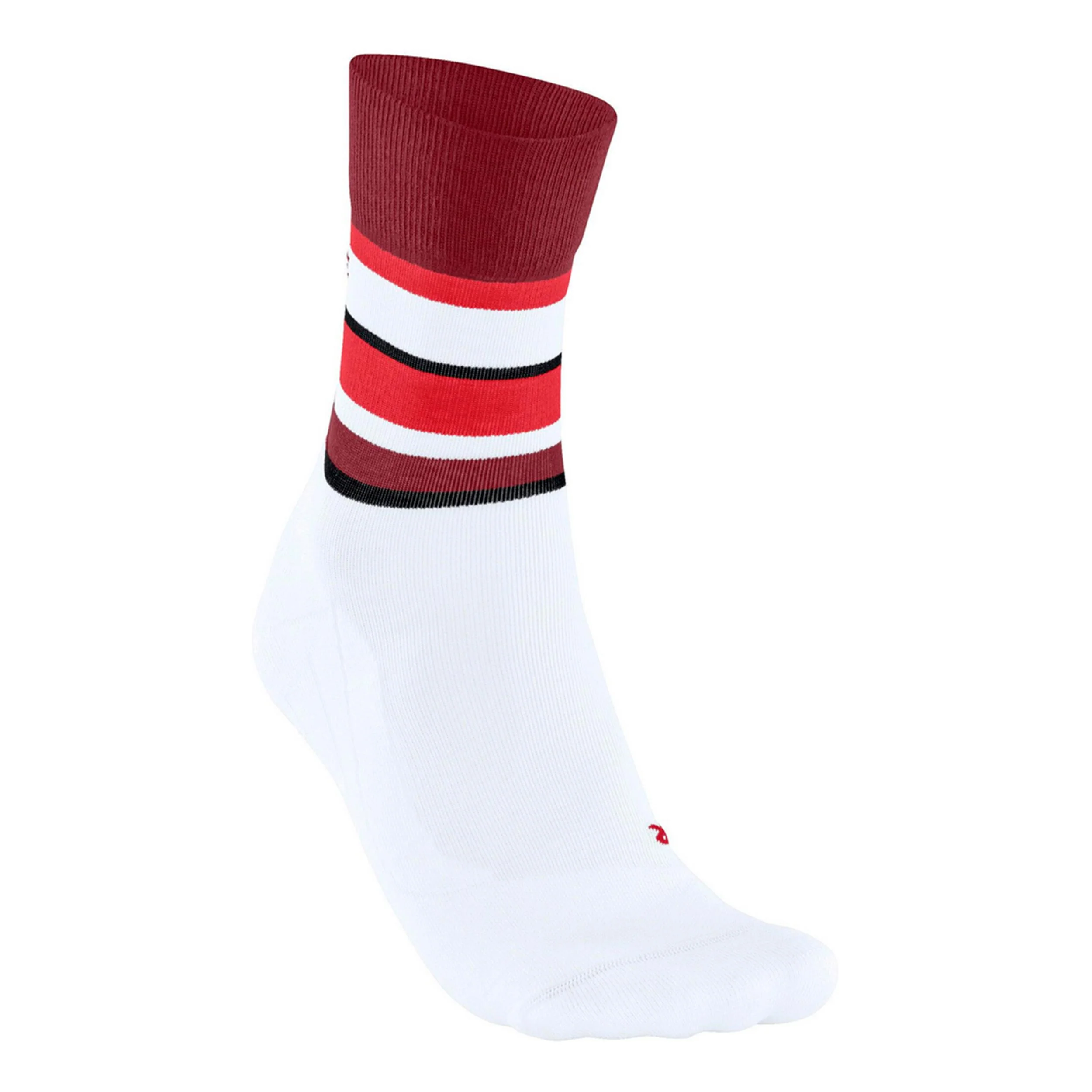 RU4 Endurance Compression Chaussettes de compression Femmes - blanc, rouge foncé