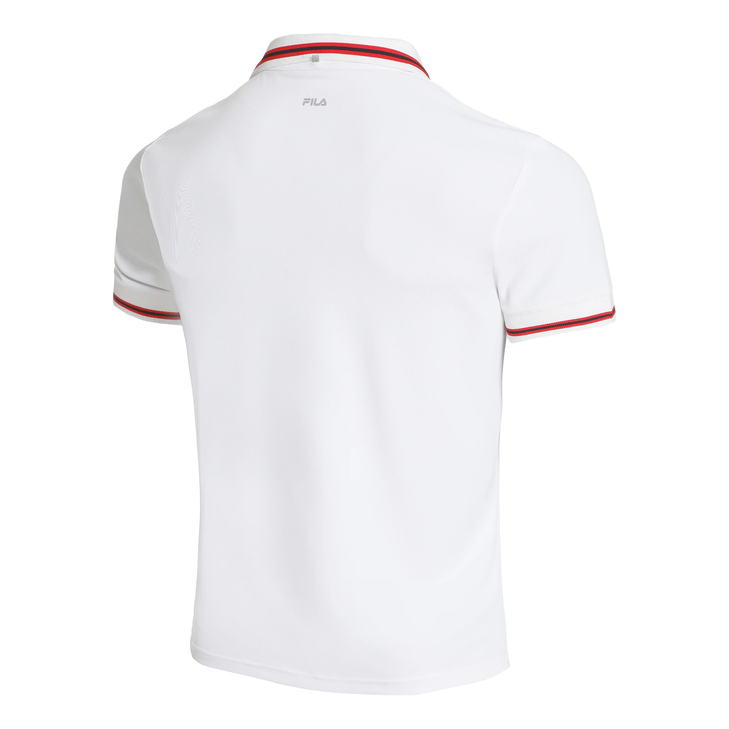 Core Button Piro Polo Hommes-Blanc,Rouge - Image 2