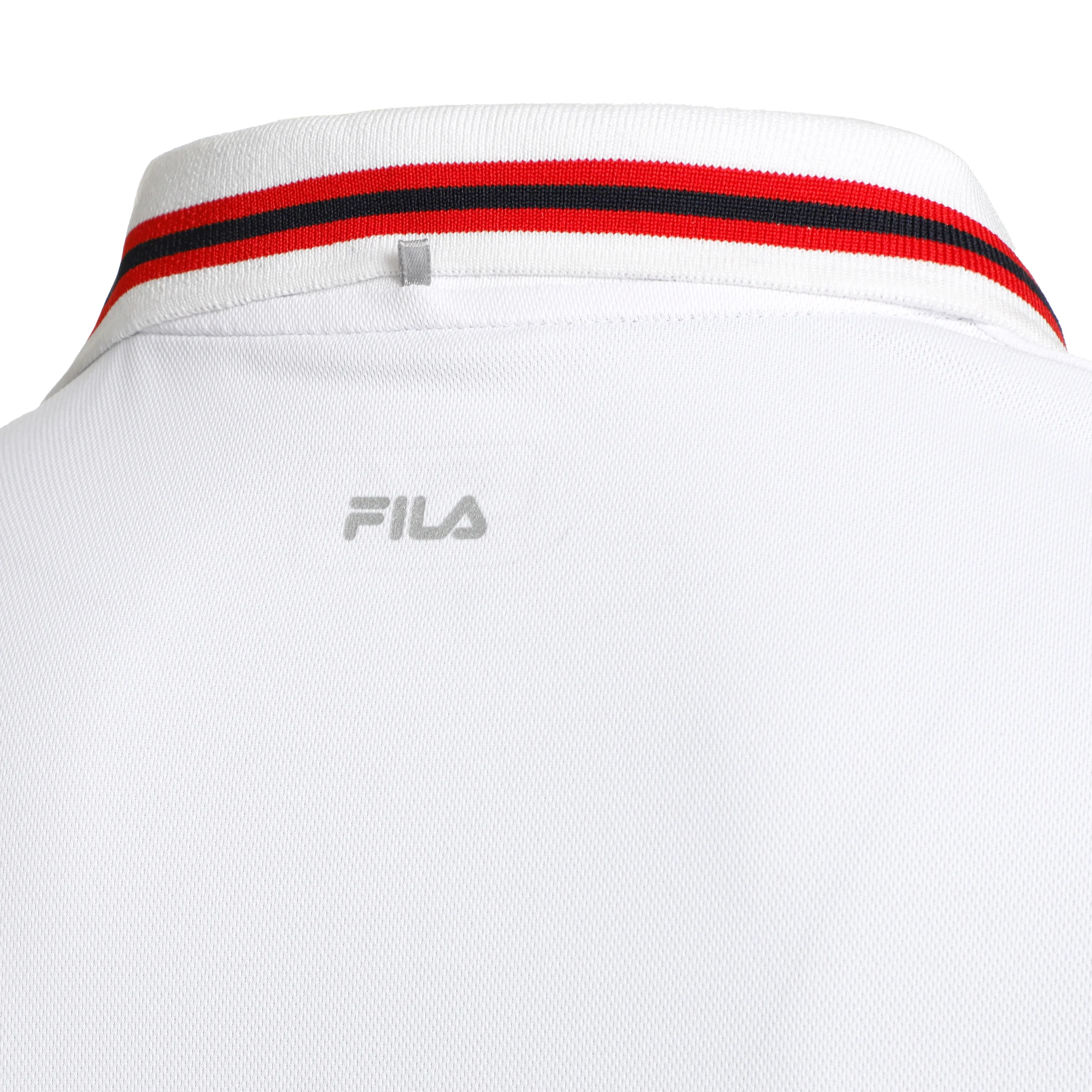 Core Button Piro Polo Hommes-Blanc,Rouge - Image 4