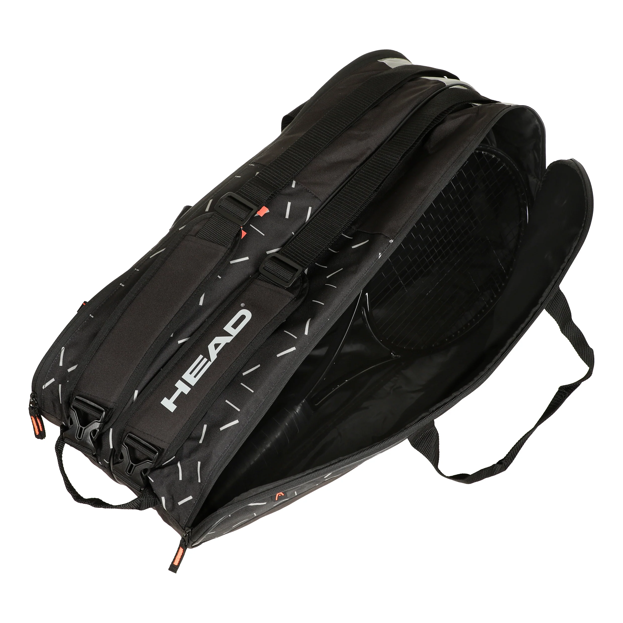 Team Racquet Bag L Housse De Raquette-Noir,Gris - Image 5