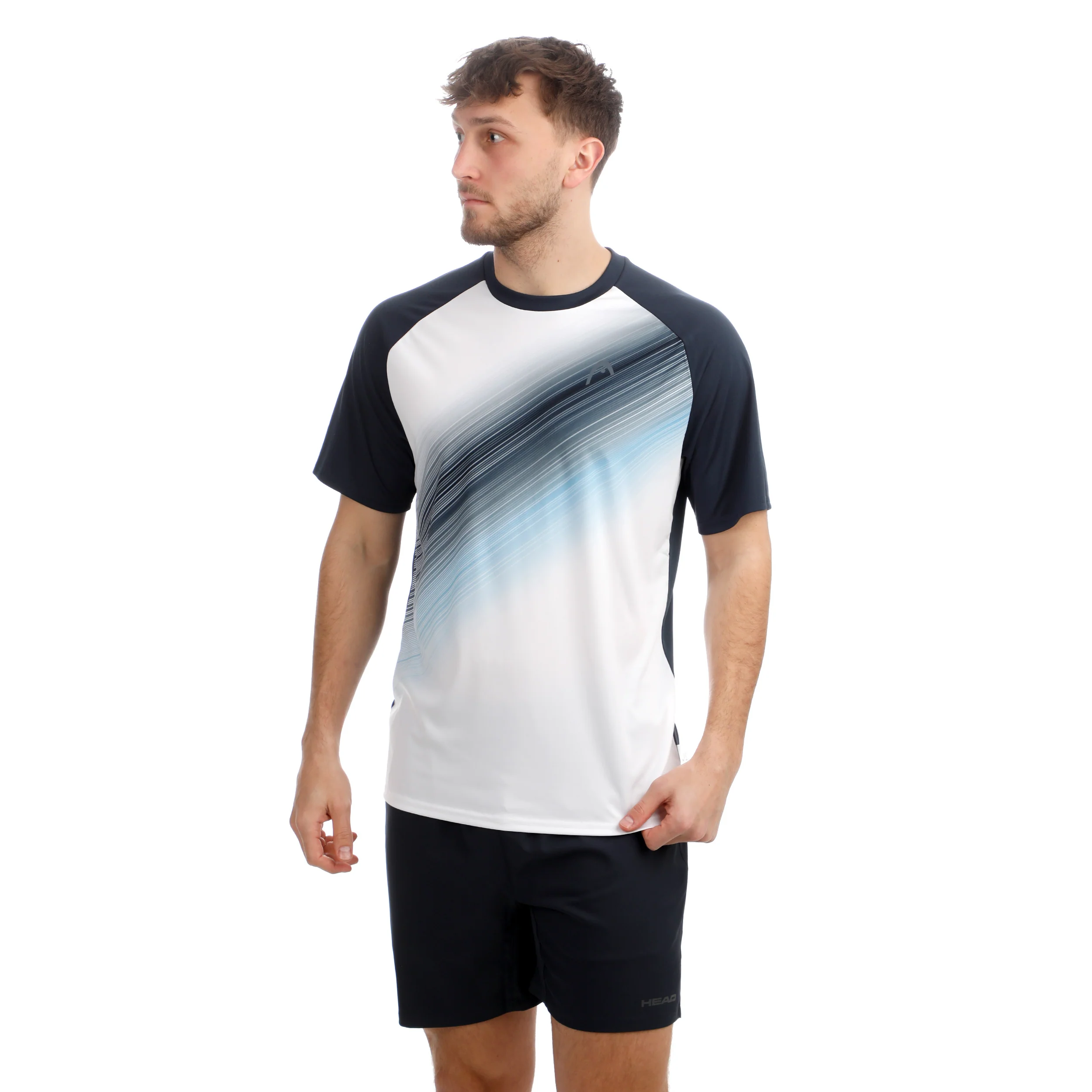 Topspin T-shirt Hommes-bleu foncé, blanc - Image 6