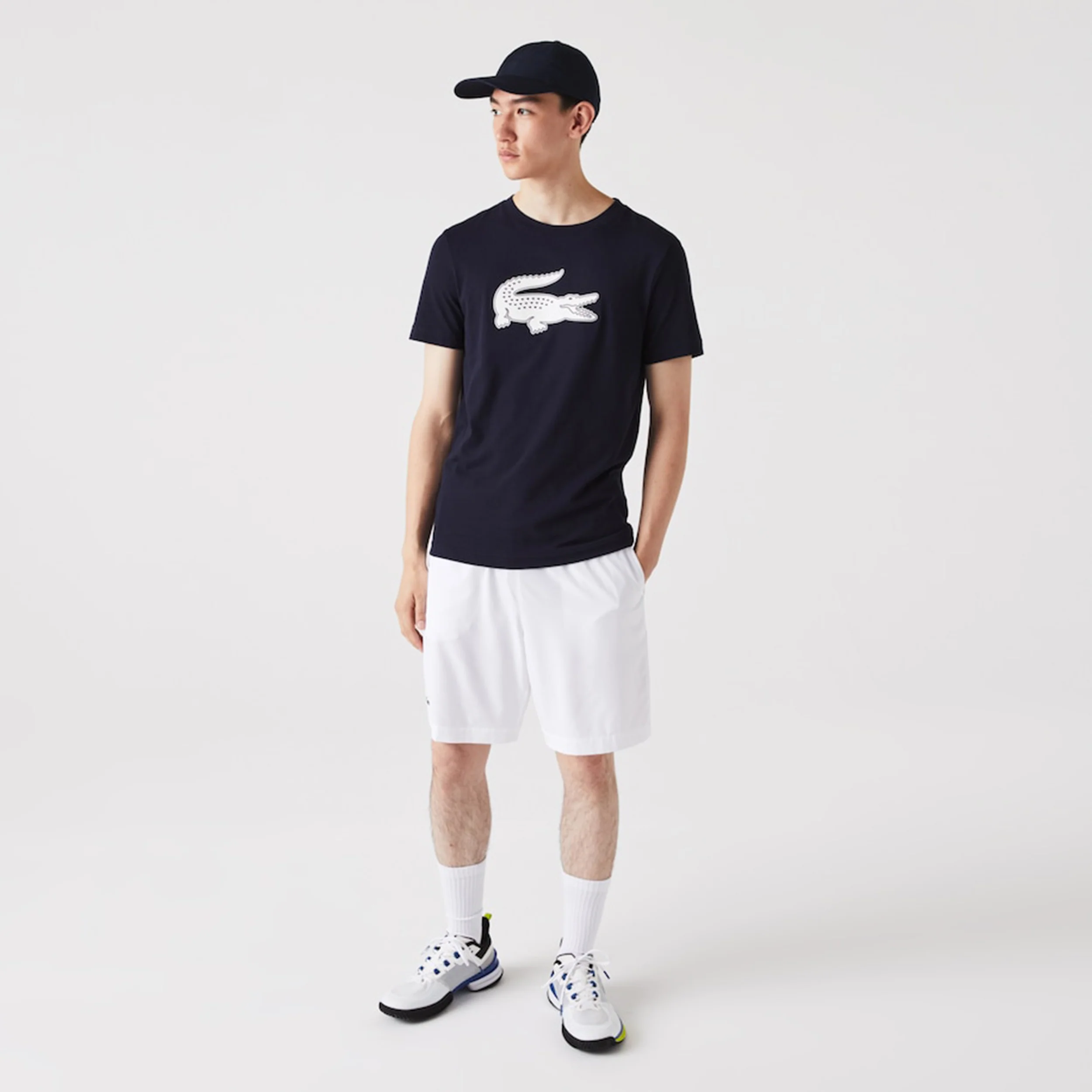 Core T-shirt Hommes - bleu foncé, blanc - Image 5