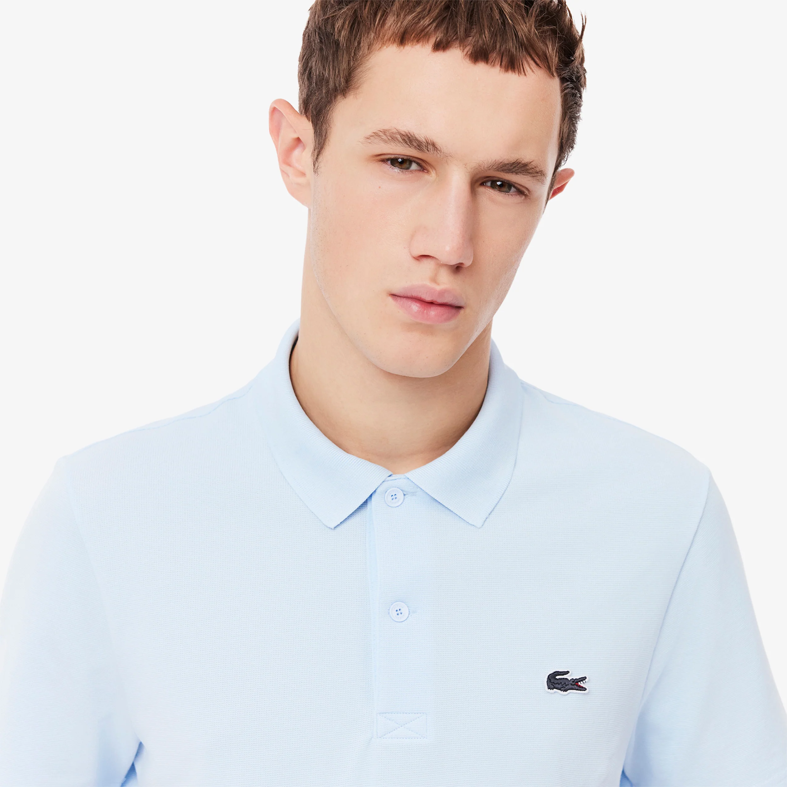 Polo Hommes - bleu clair, vert - Image 6