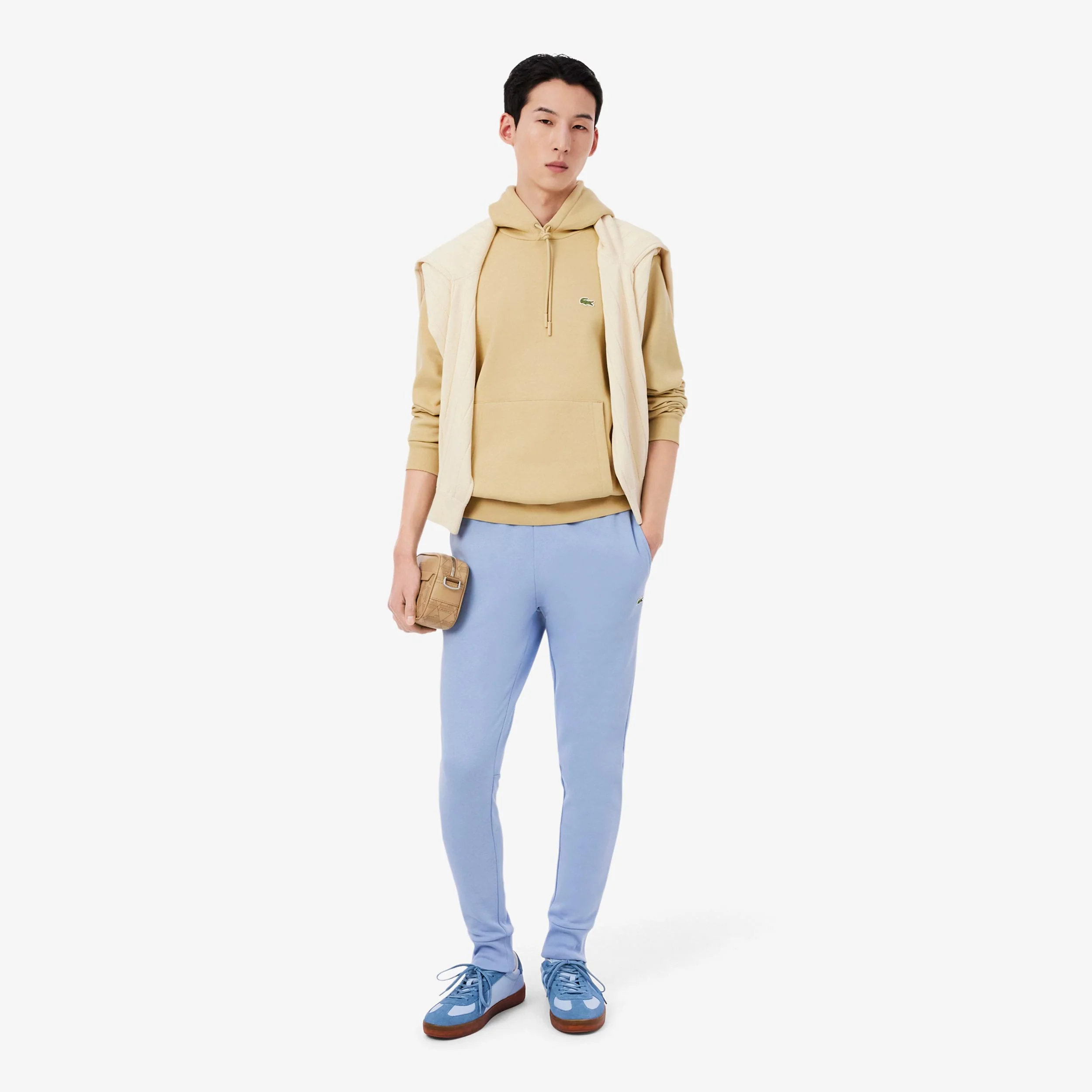 Sweat à capuche Hommes - beige, vert - Image 4