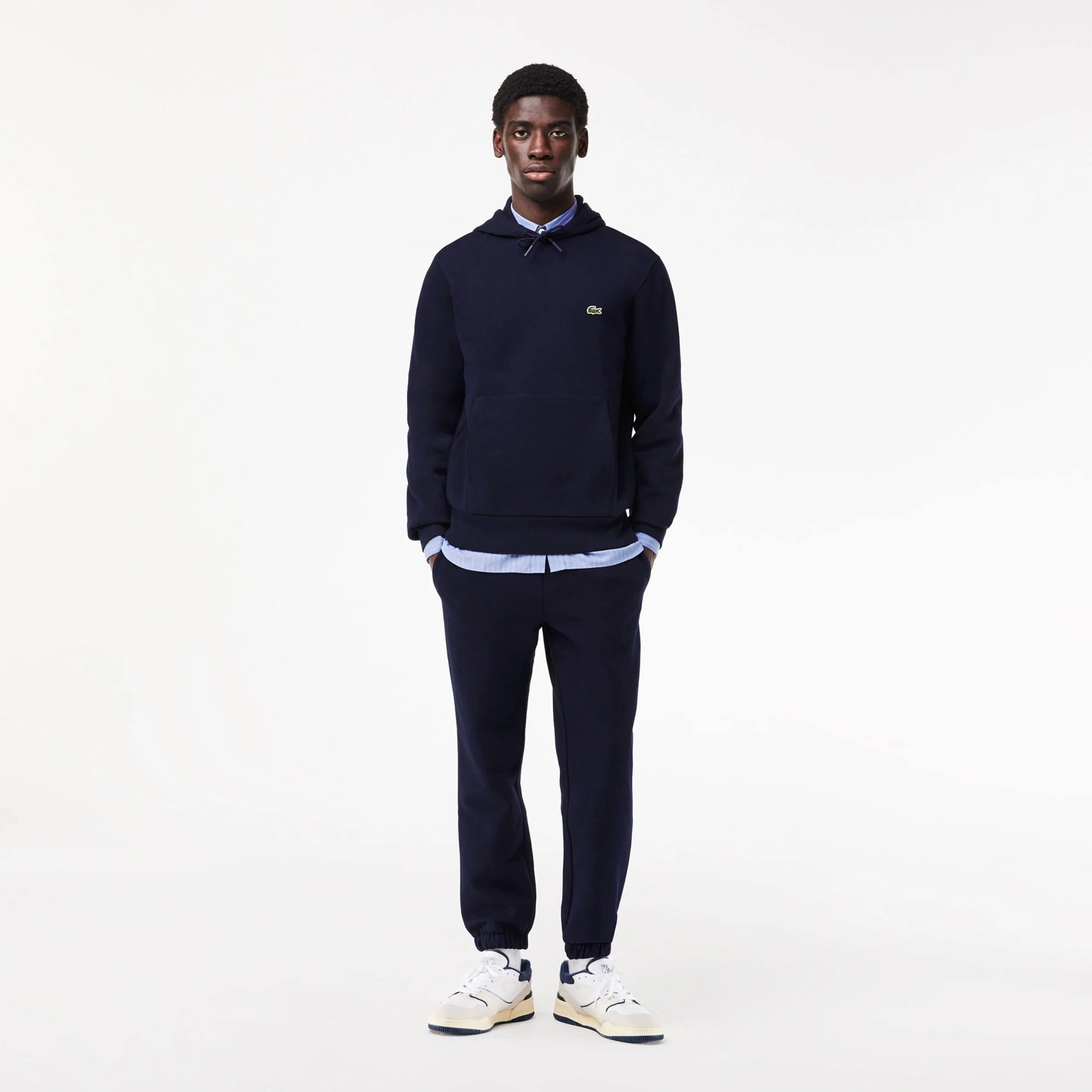 Sweat à capuche Hommes - bleu foncé - Image 7