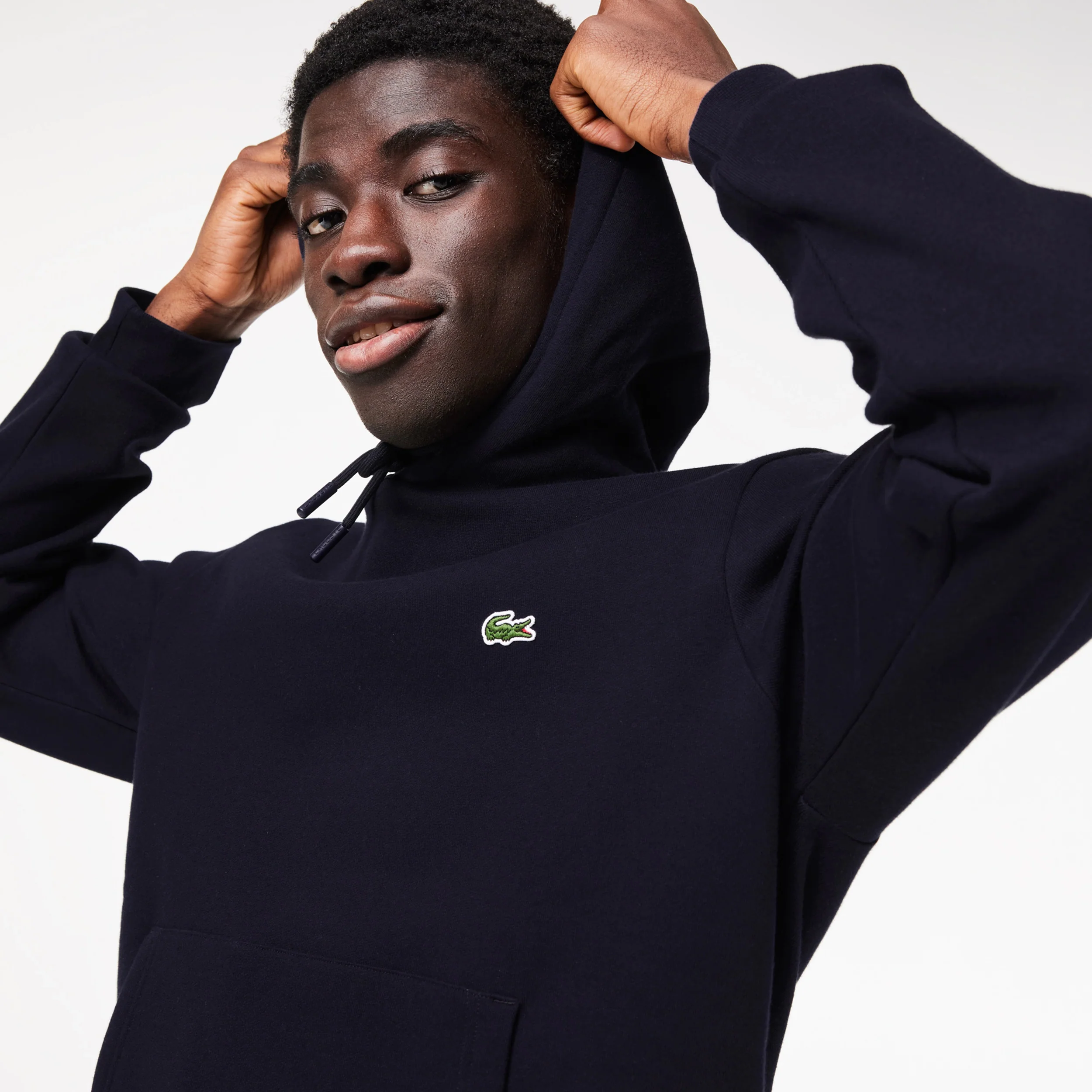 Sweat à capuche Hommes - bleu foncé - Image 8
