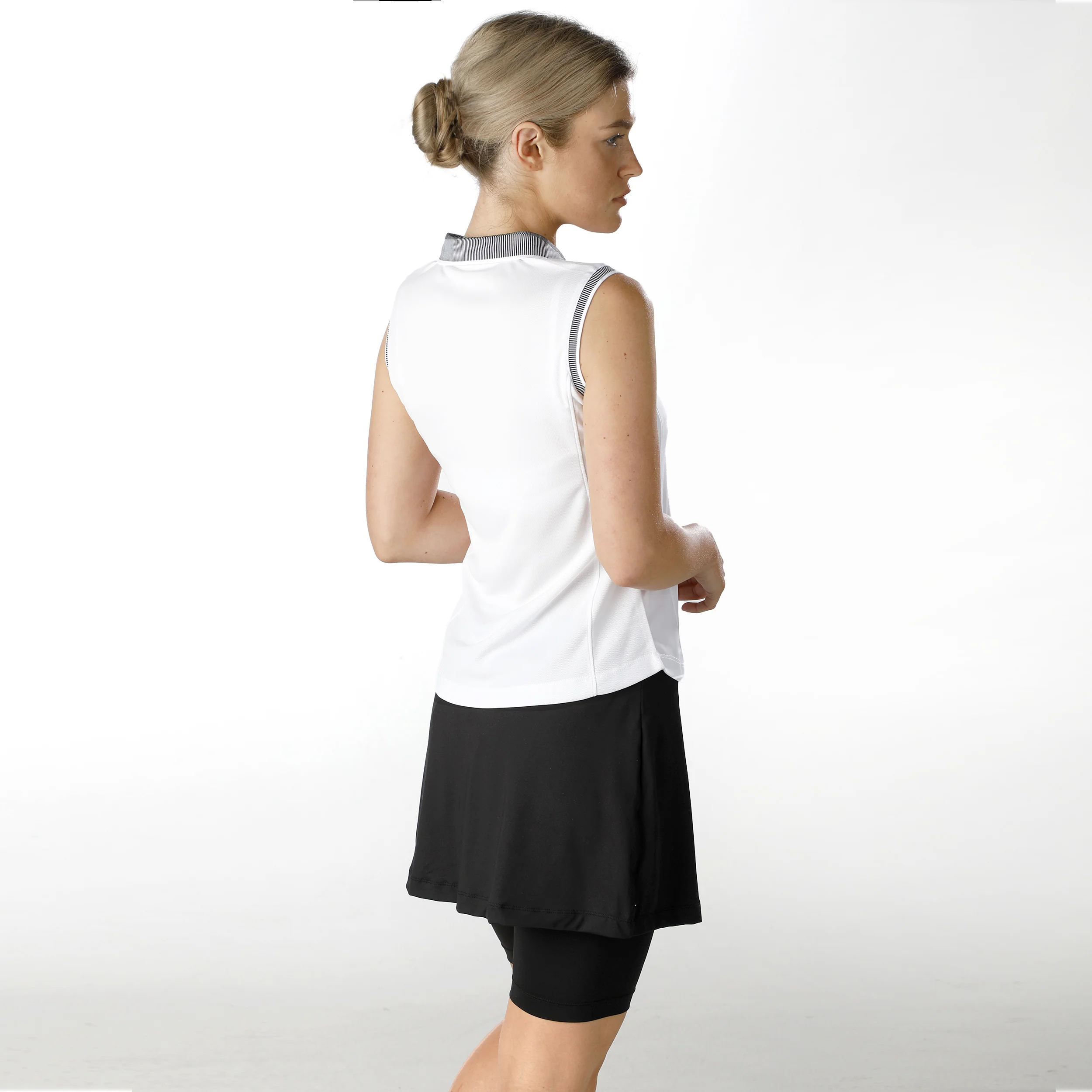 American Alva Polo Femmes - blanc, gris - Image 3