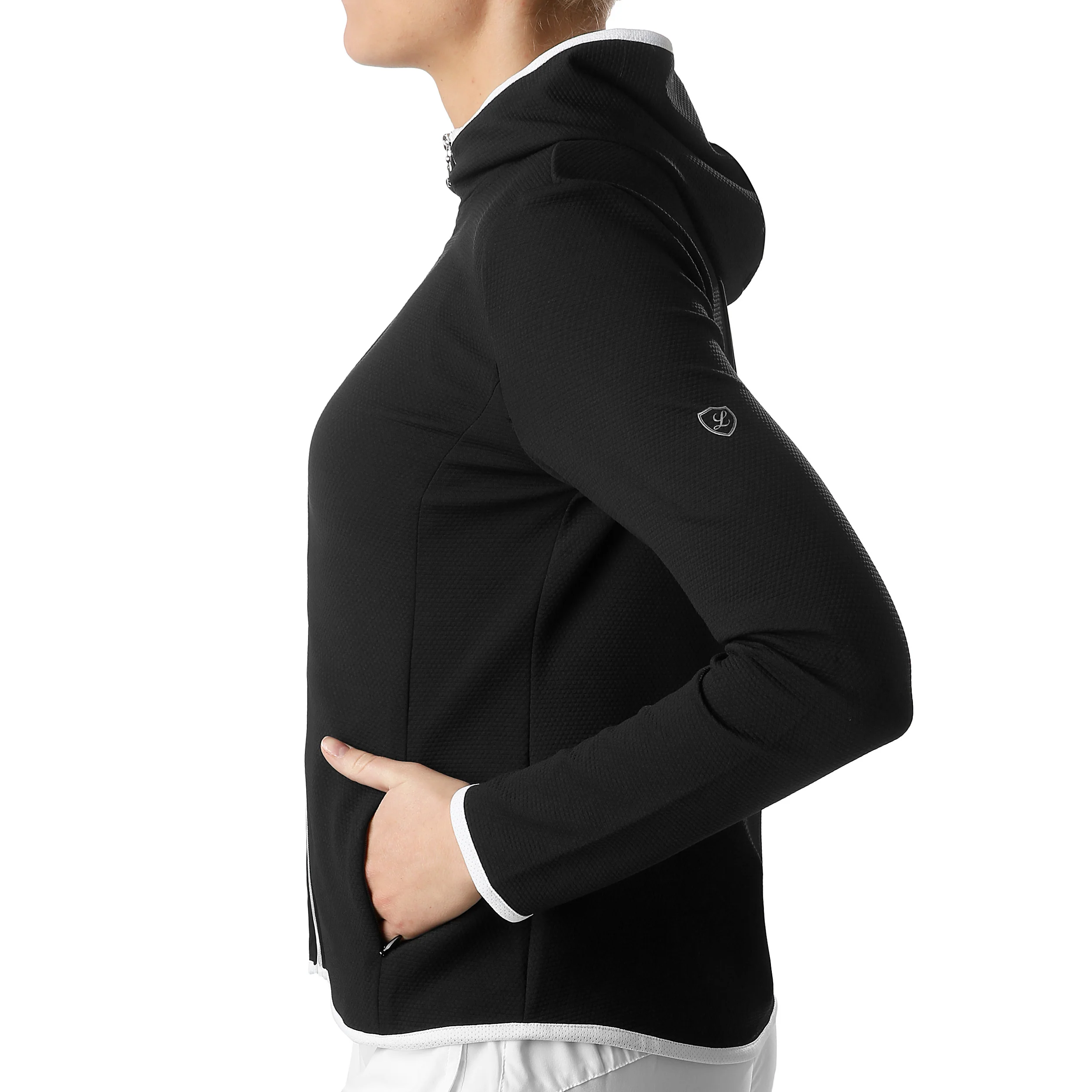 Jani Veste de survêtement Femmes - noir, blanc - Image 4