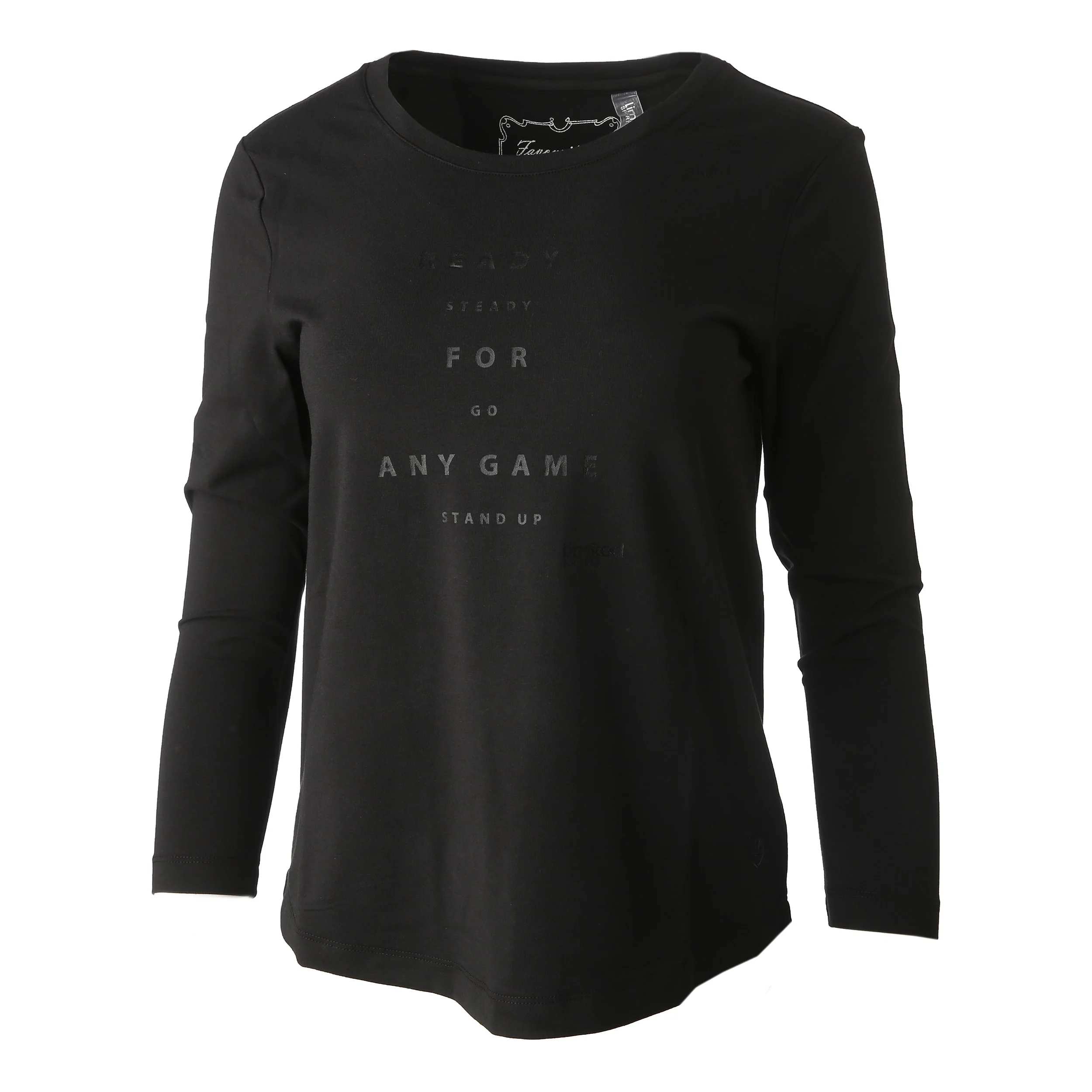 Laura Haut manches longues Femmes - noir, argent