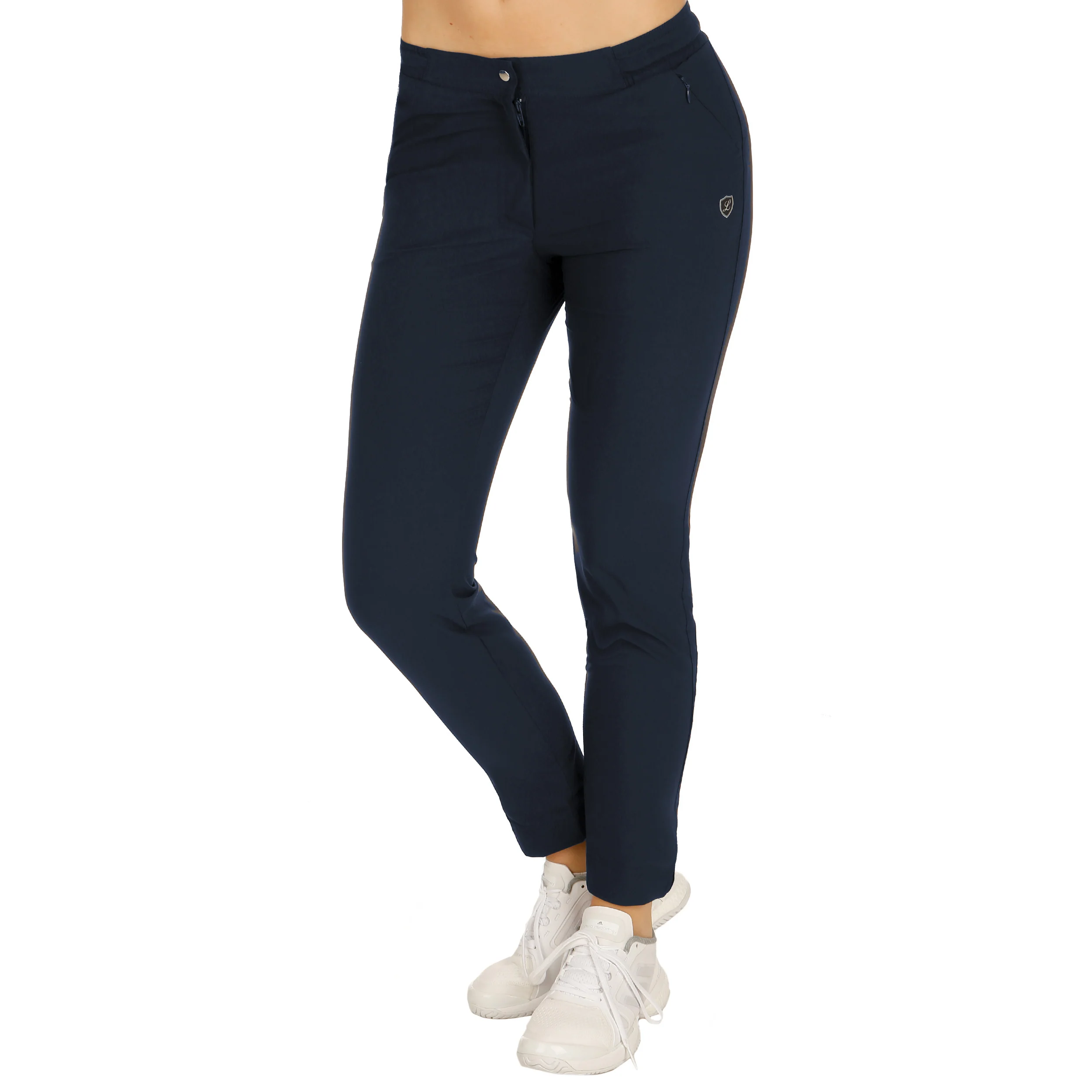 Lilly Pantalon survêtement Femmes - bleu foncé, argent
