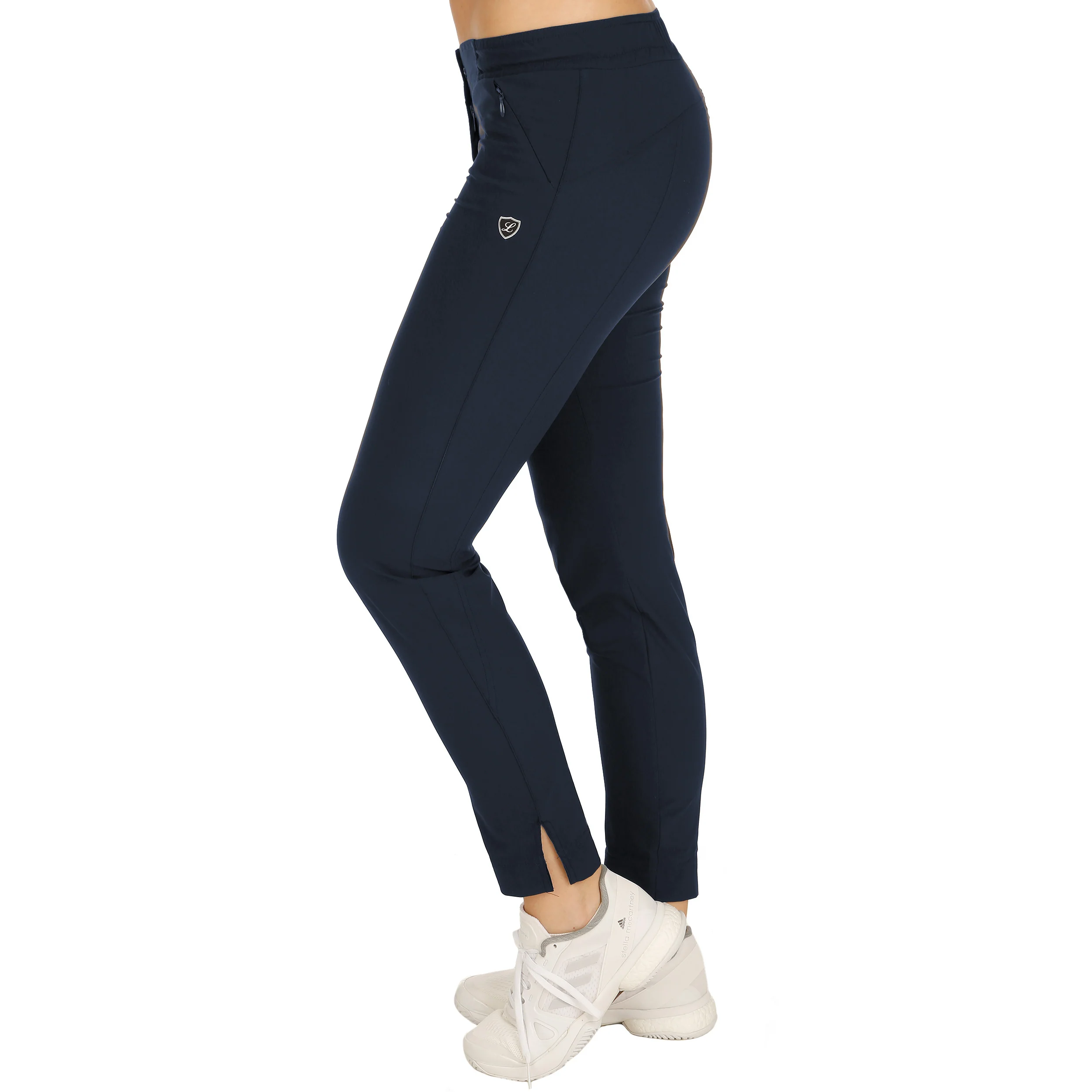 Lilly Pantalon survêtement Femmes - bleu foncé, argent - Image 3
