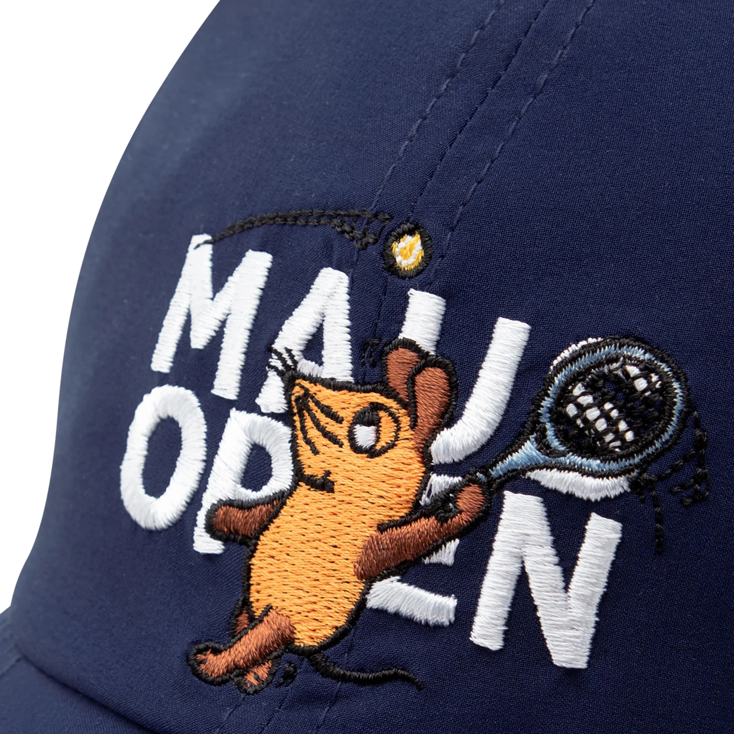 Maus Open – '09 Polo Casquette Unisex - bleu foncé, blanc - Image 5