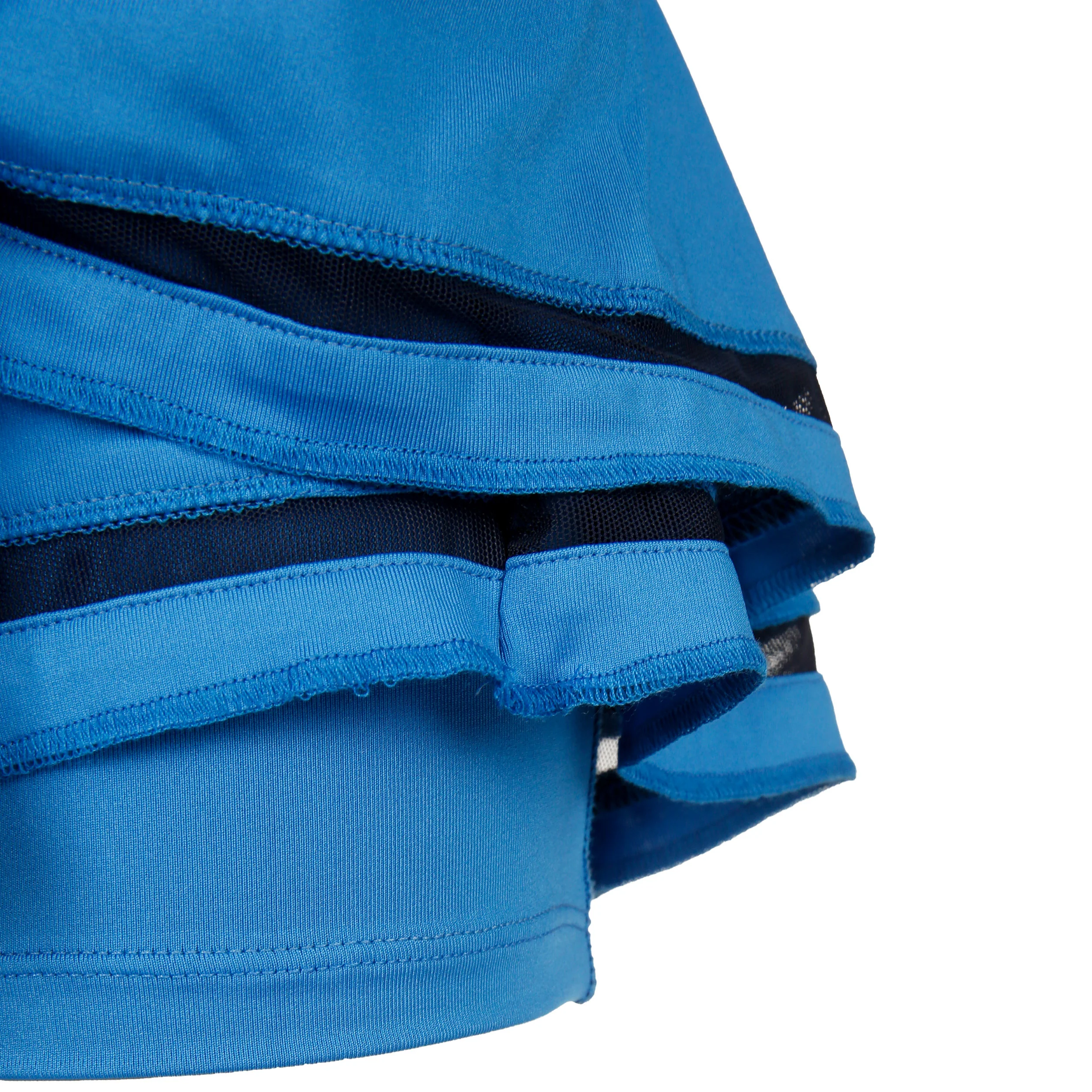 Long Pleat Tier Jupe Femmes-Bleu,Noir - Image 3