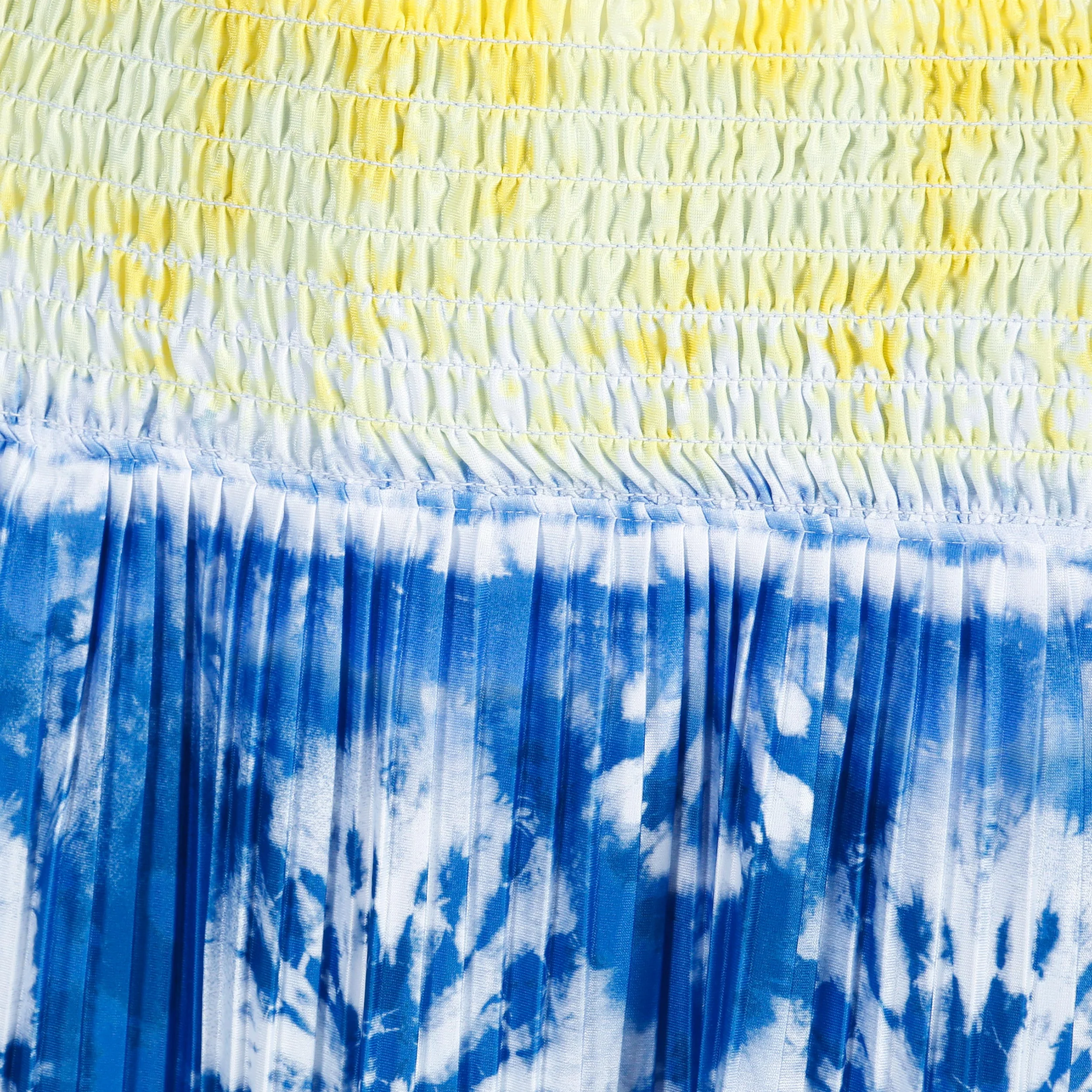 Shibori Wave 14in Jupe Femmes-Bleu,Multicouleur - Image 3