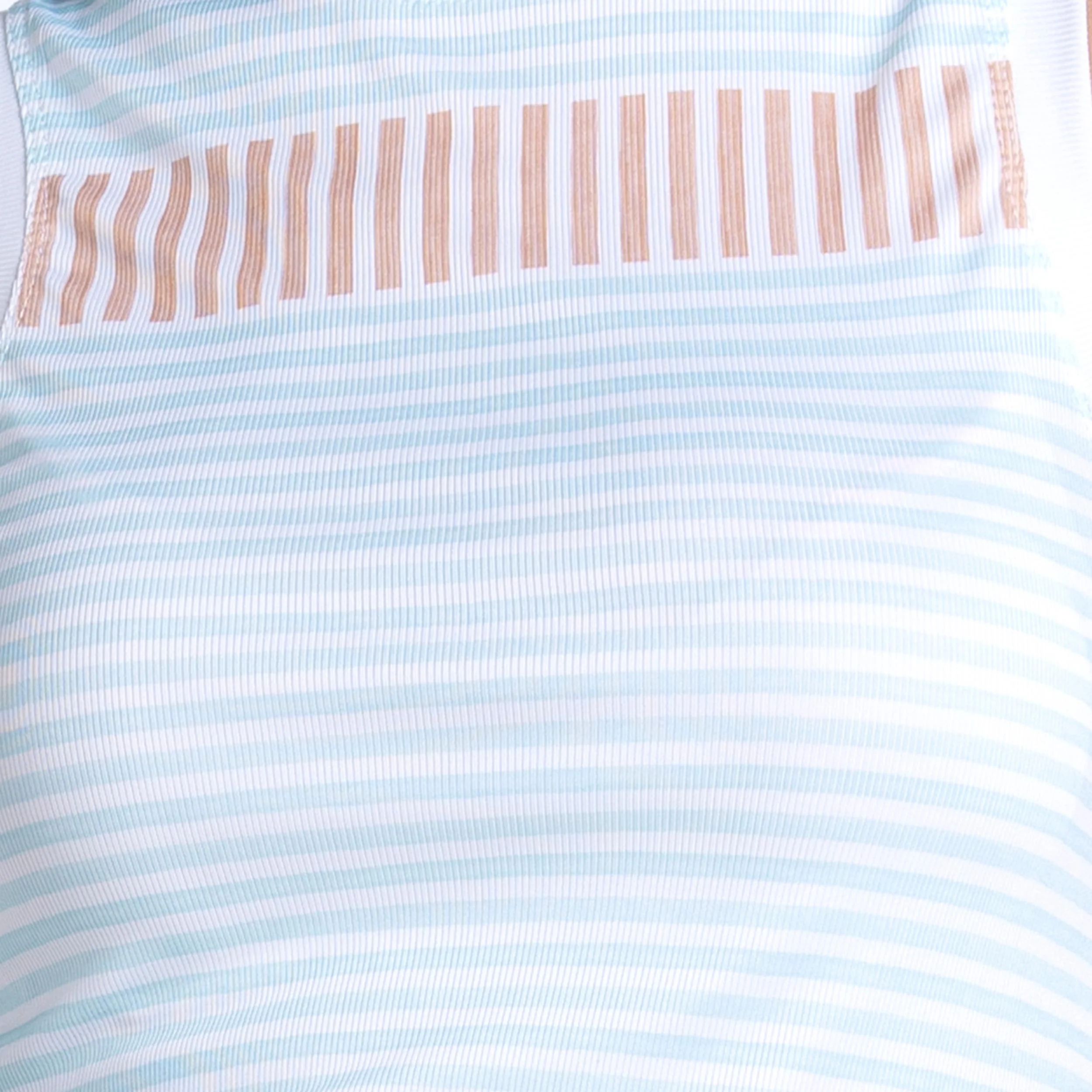 Weave Stripe Muscle Débardeur tank top Femmes - bleu clair, abricot - Image 4