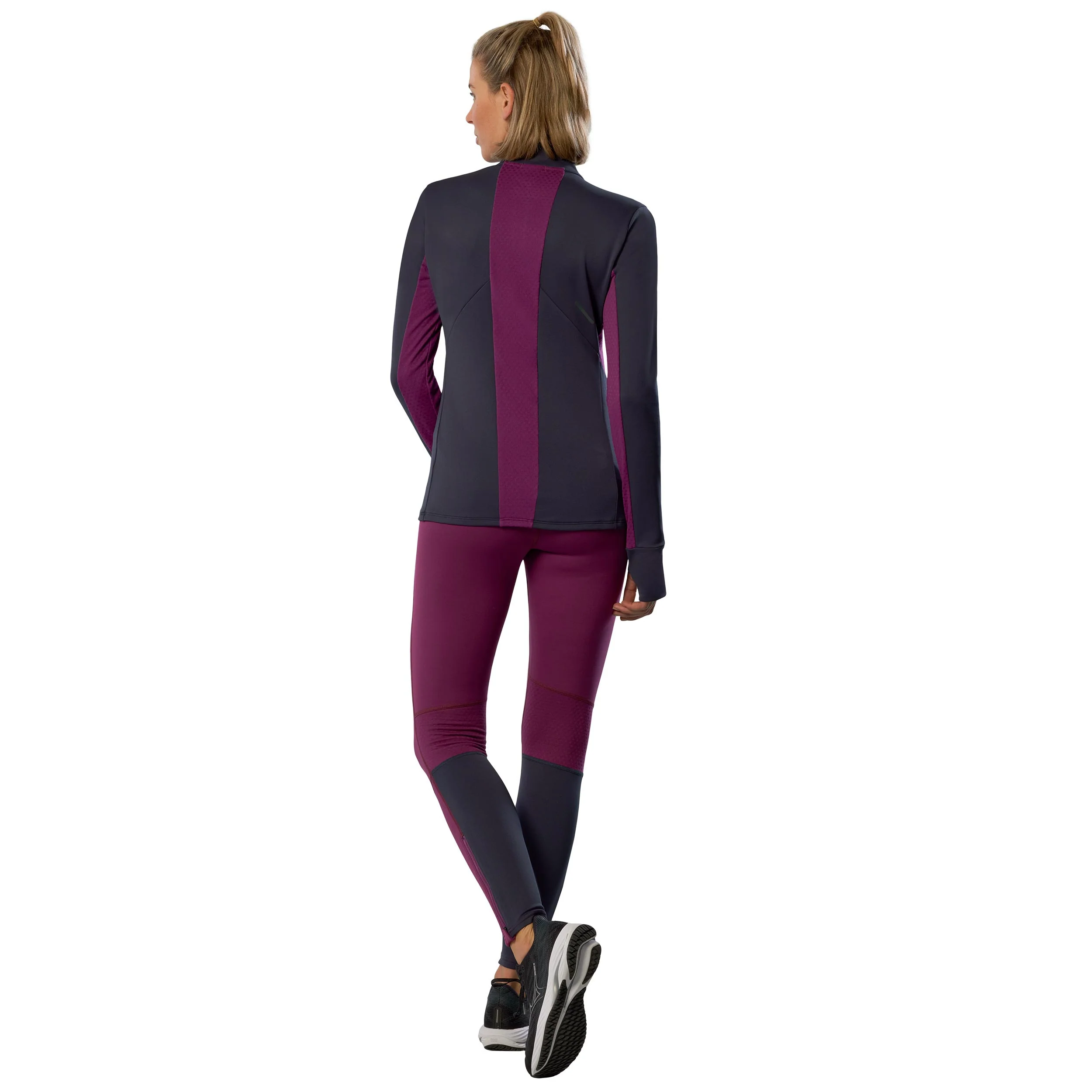 Active Warmalite Half Zip Maillot De Course Femmes-Bleu - Image 9