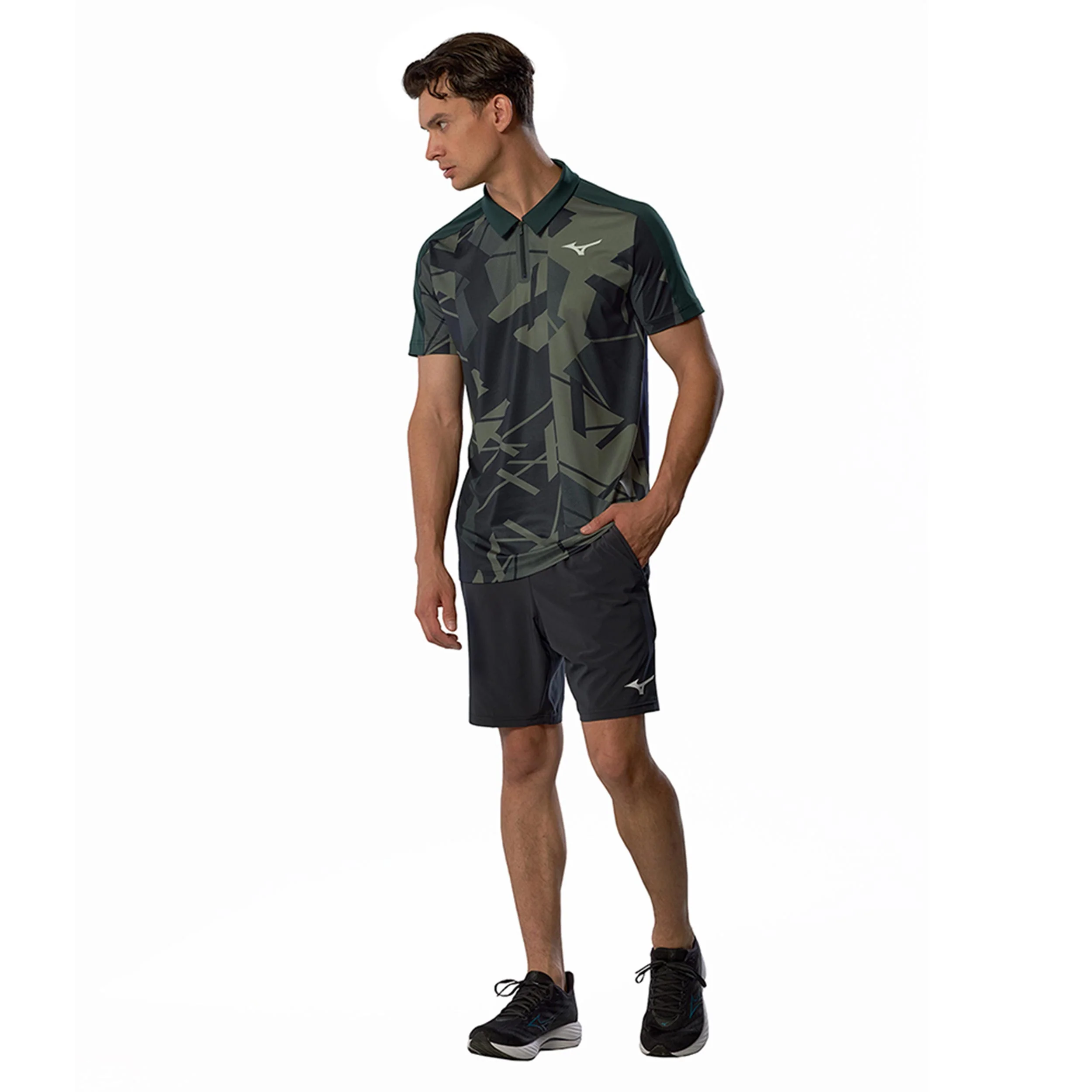 Daybreakers Shadow Polo Hommes-Noir,Vert - Image 8