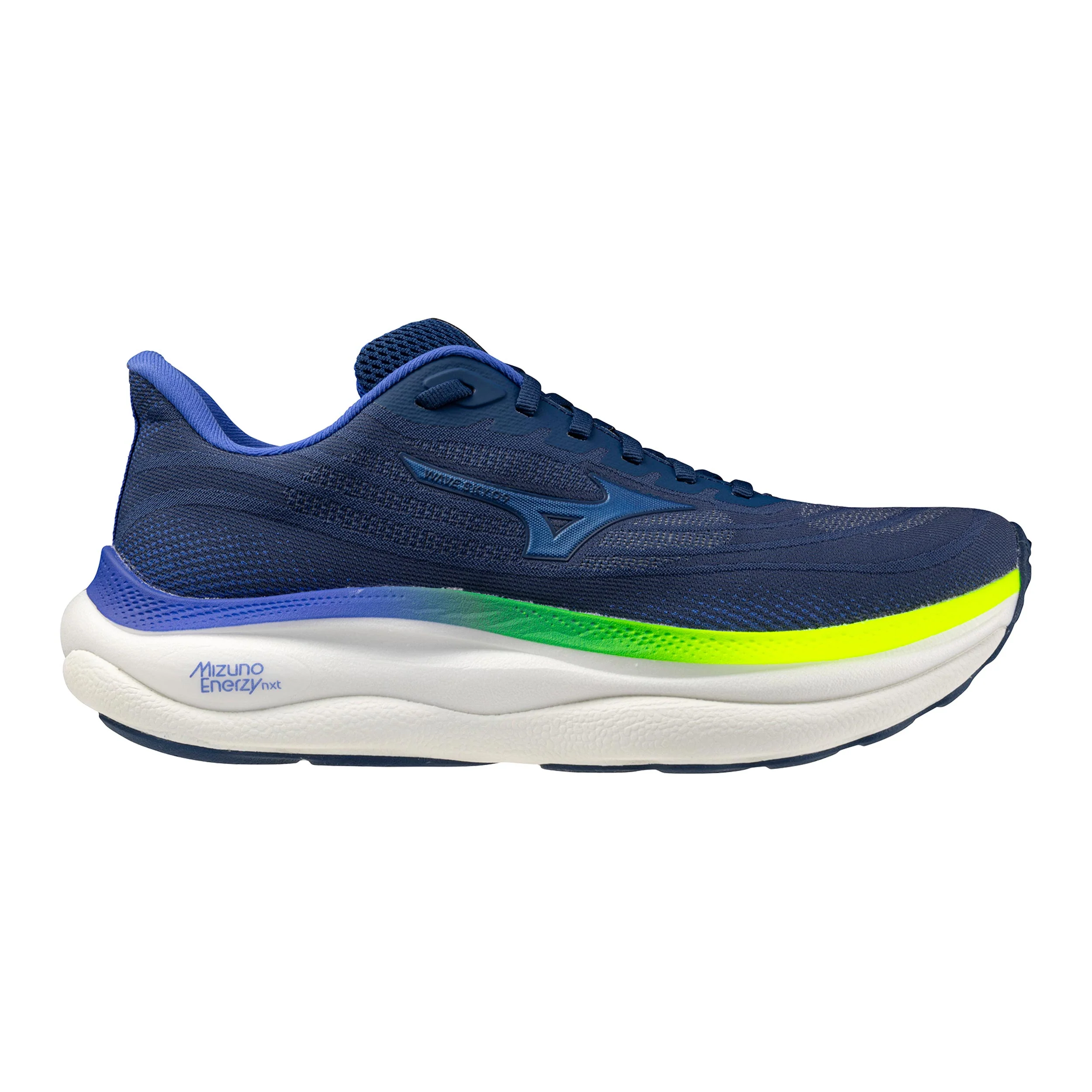 Wave Sky 9 Chaussure de running sans stabilisateurs Hommes - bleu foncé, jaunes fluo
