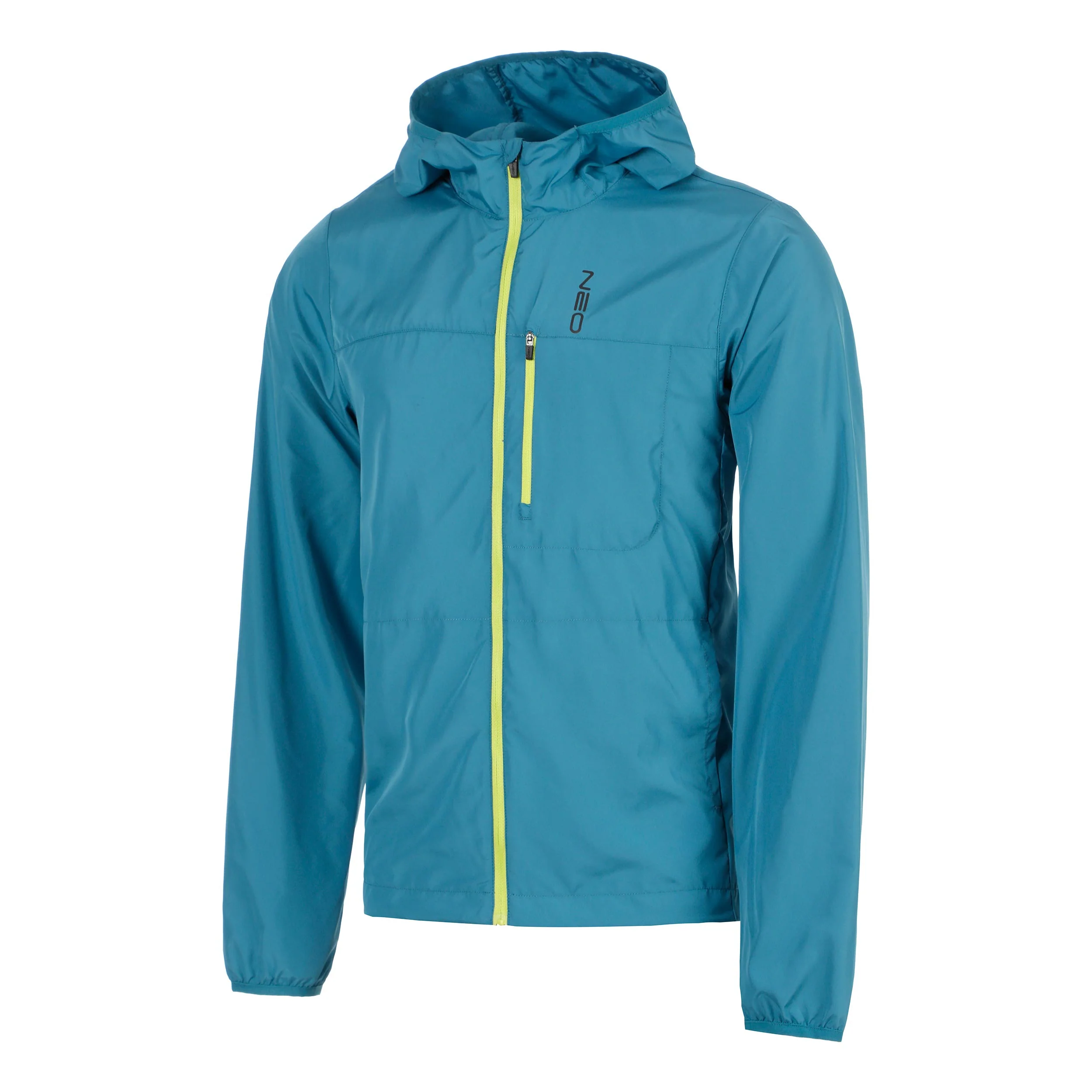 Feel the Vybe Fly Veste running Hommes-turquoise, jaune lemon