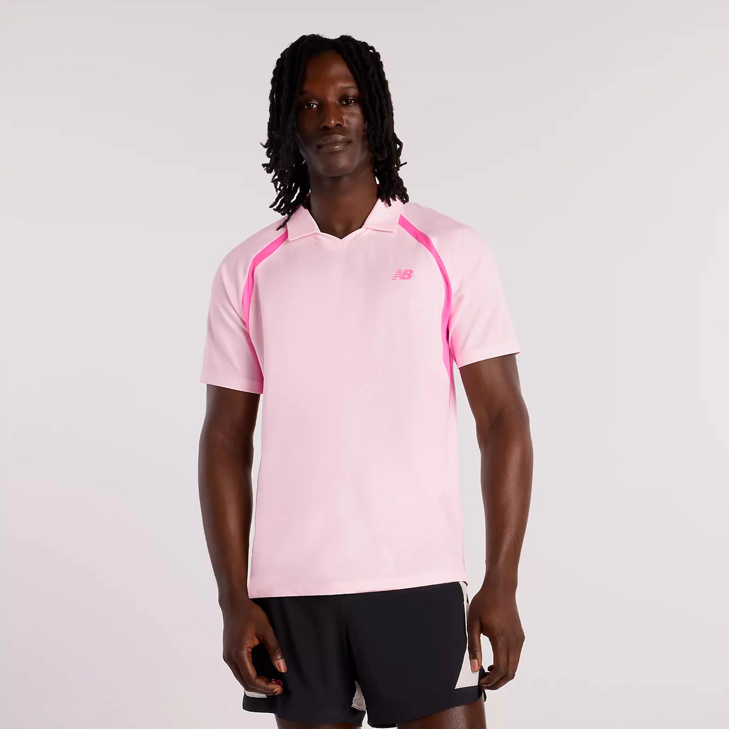 Tournament T-shirt Hommes-rosé, blanc