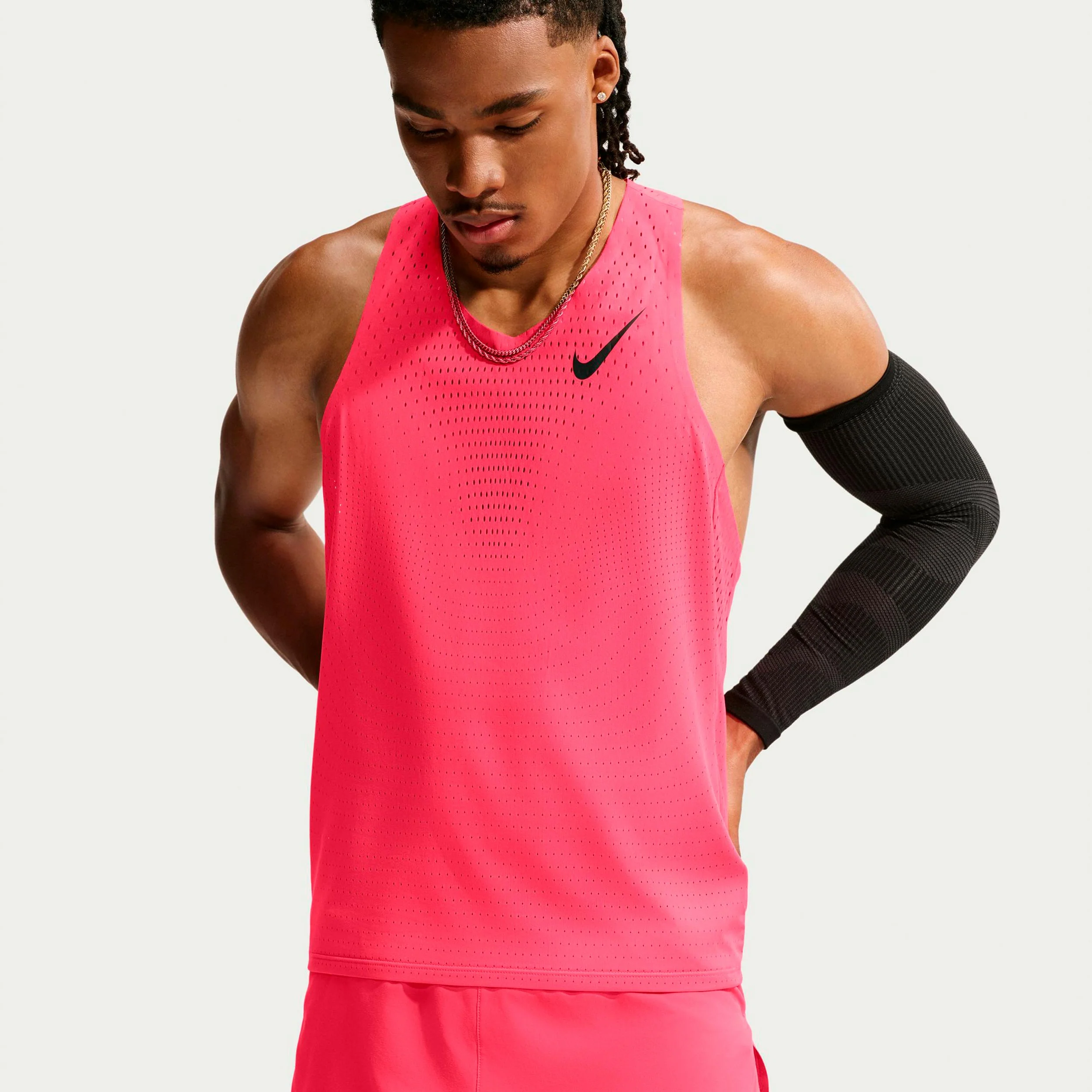 AeroSwift Maillot de course Hommes - rouge, noir