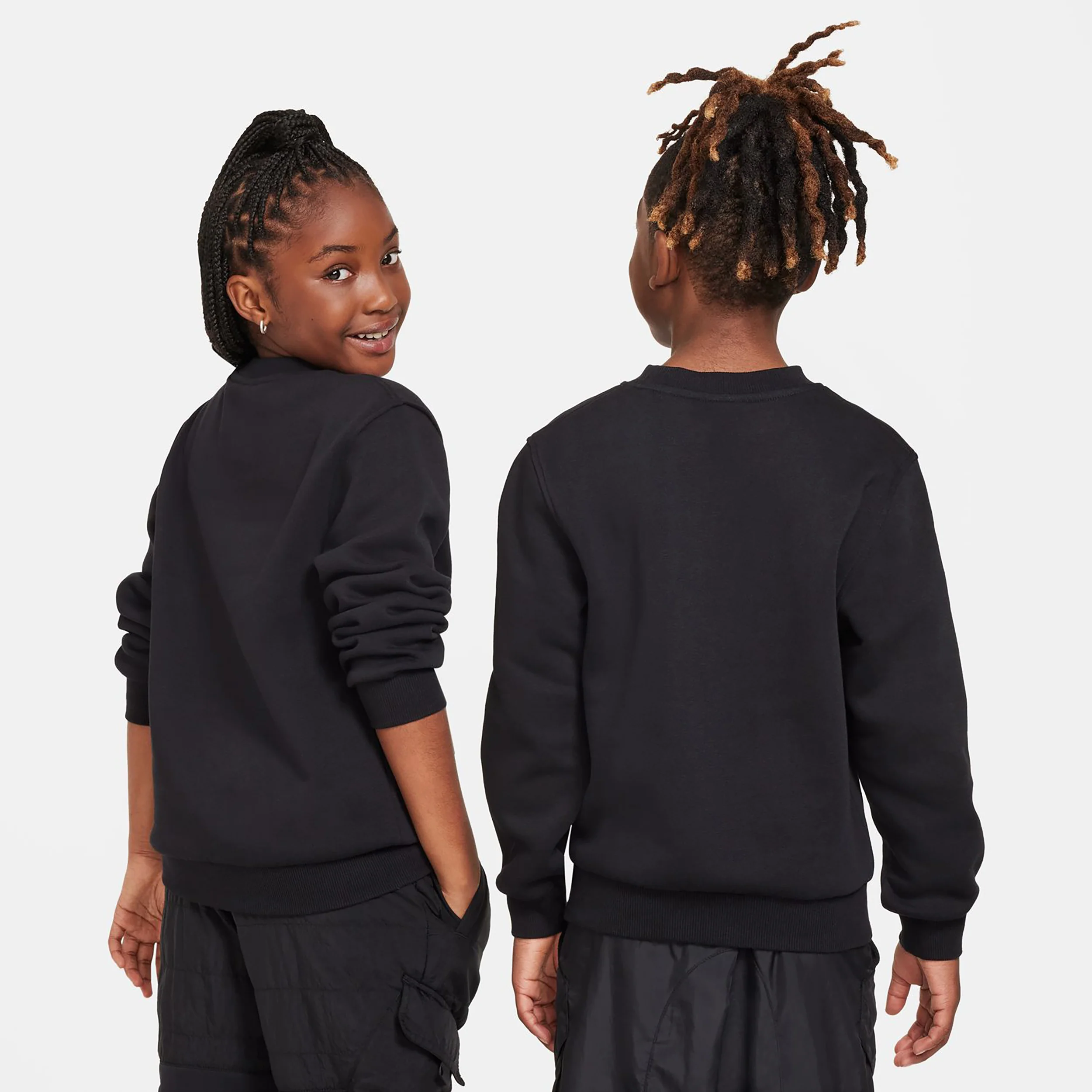Club Fleece Crew Sweat-shirt Enfants-noir - Image 5