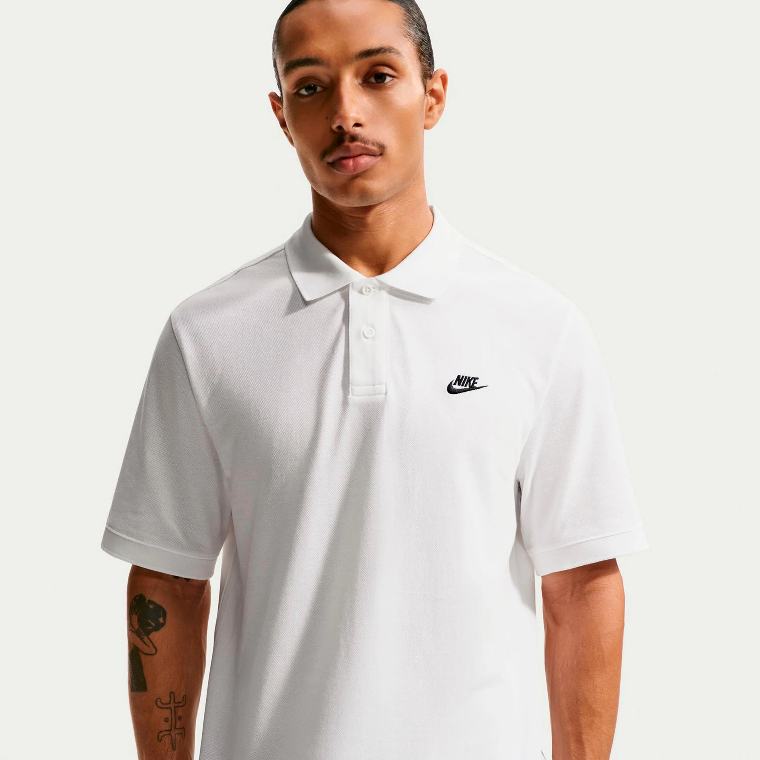 Club Pique Polo Hommes - blanc, noir