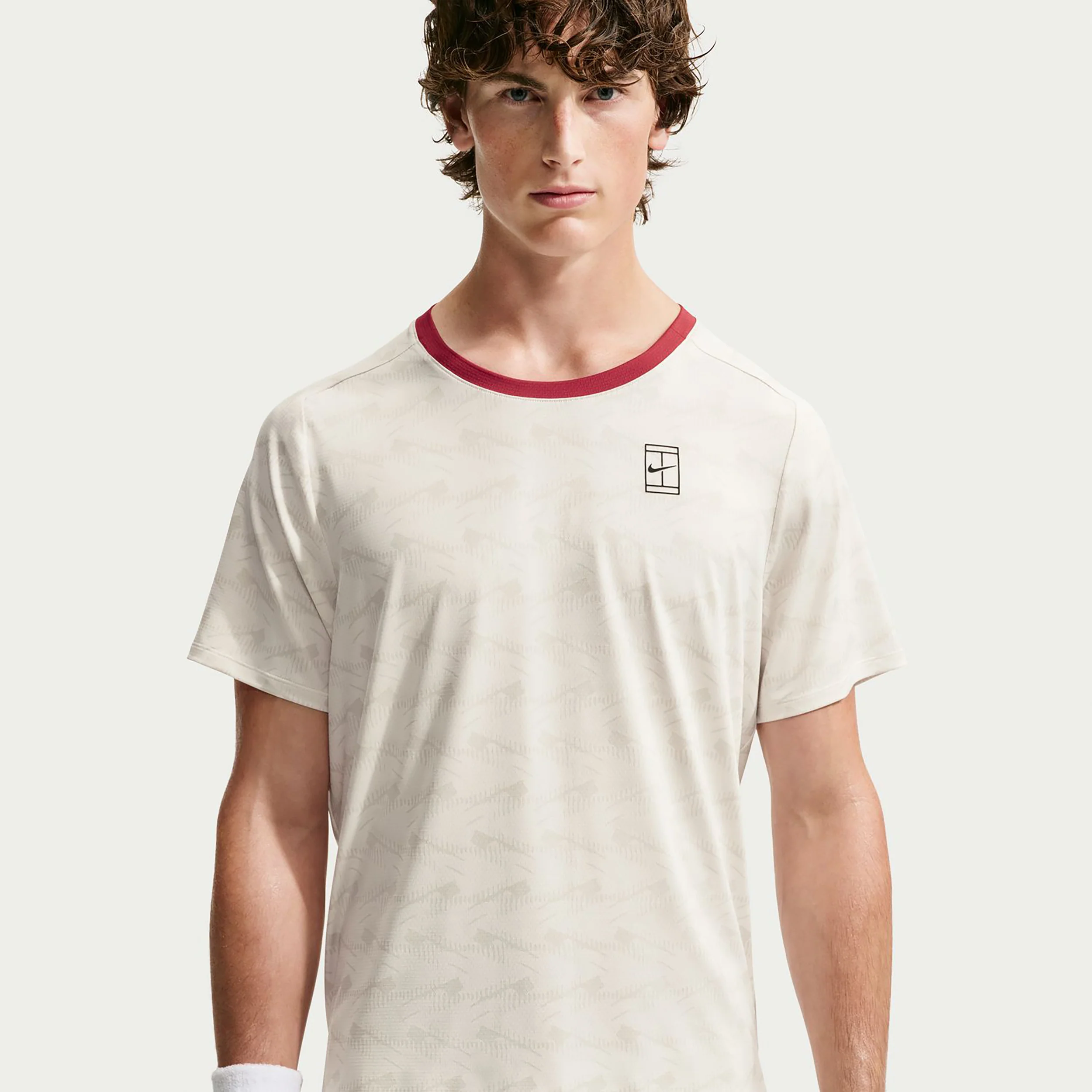 Court Advantage T-shirt Hommes - crème, rouge