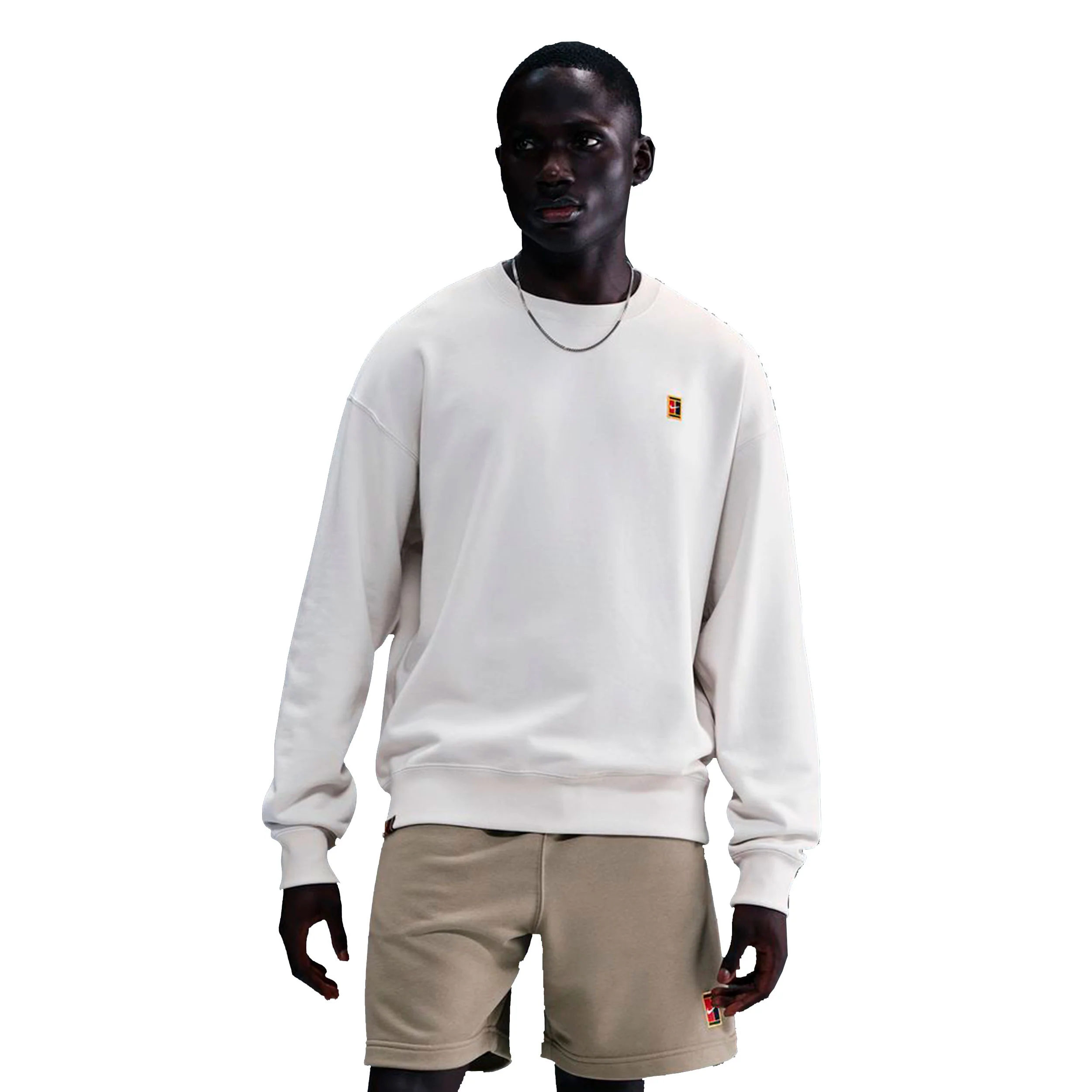 Court Crew Sweat-shirt Hommes-crème