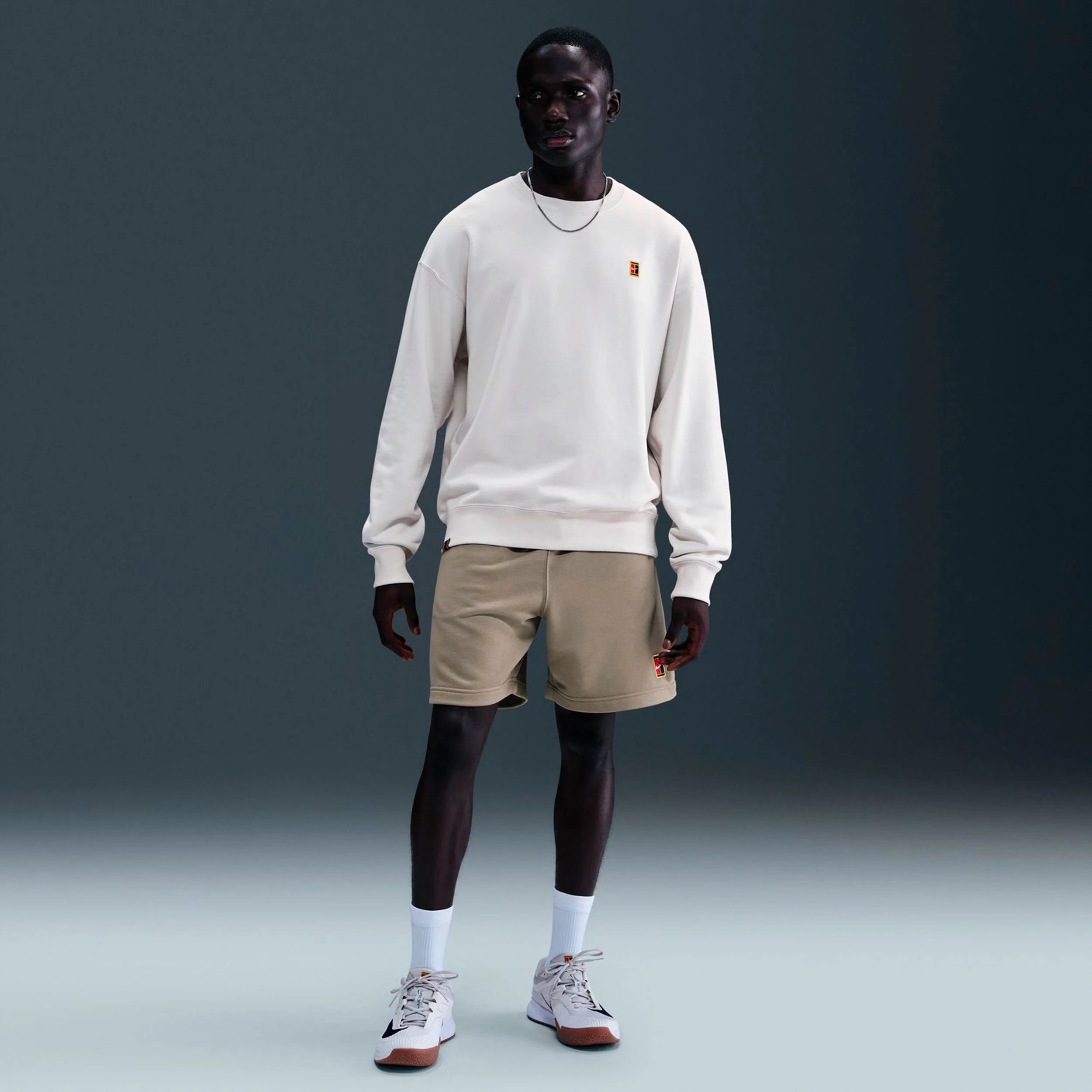 Court Crew Sweat-shirt Hommes-crème - Image 2