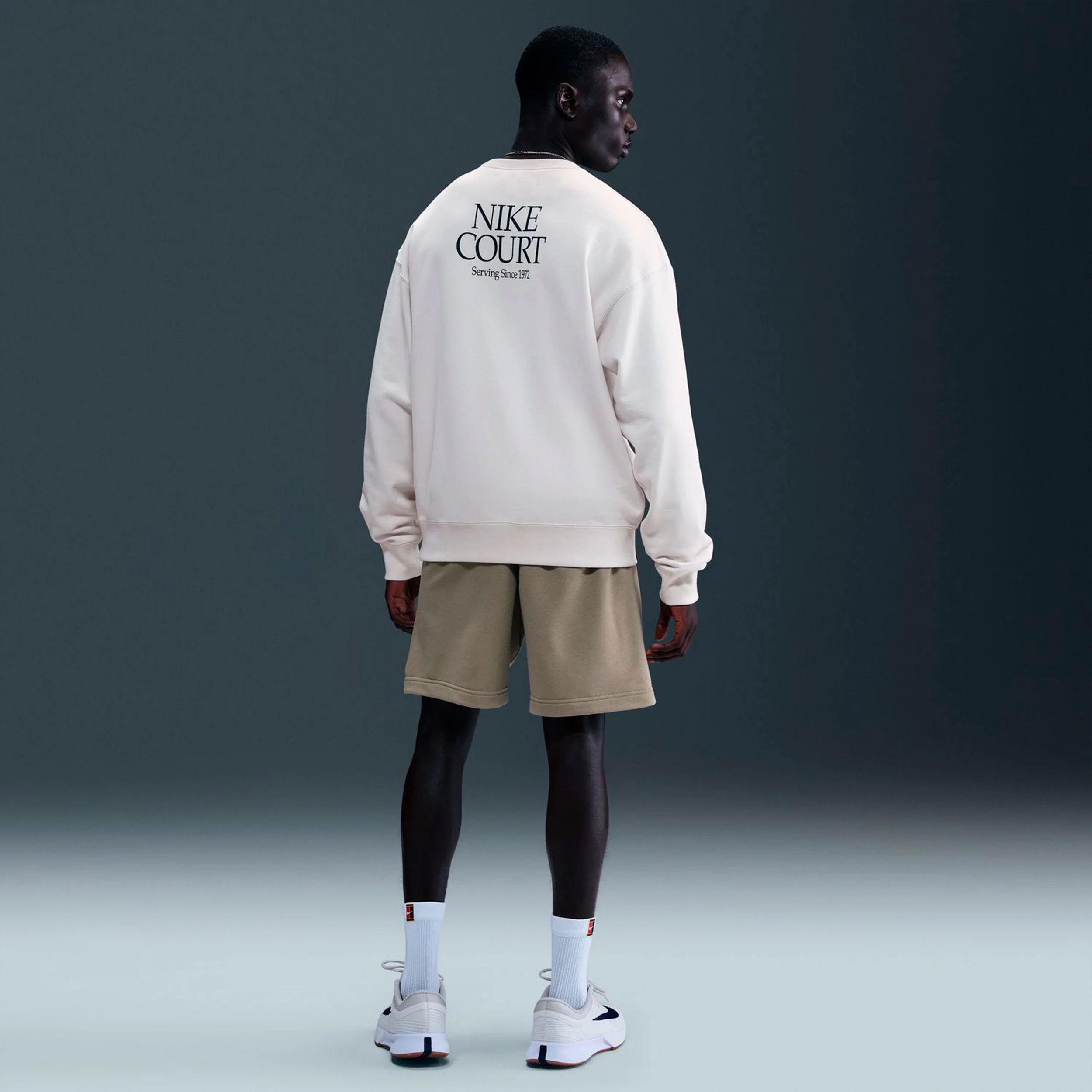 Court Crew Sweat-shirt Hommes-crème - Image 3