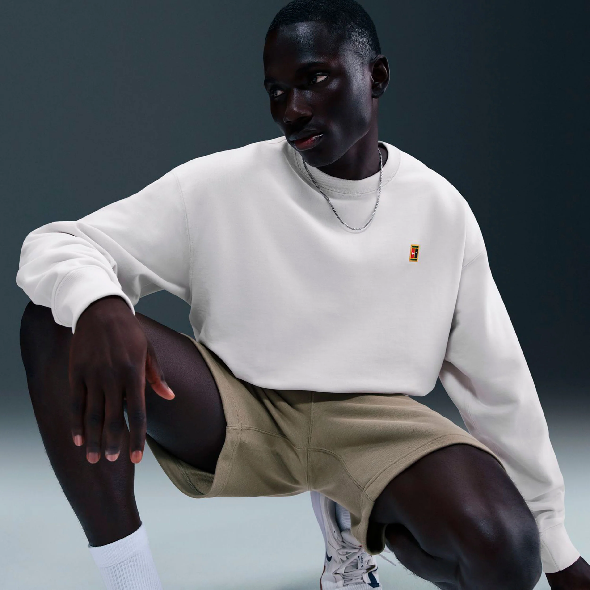 Court Crew Sweat-shirt Hommes-crème - Image 5