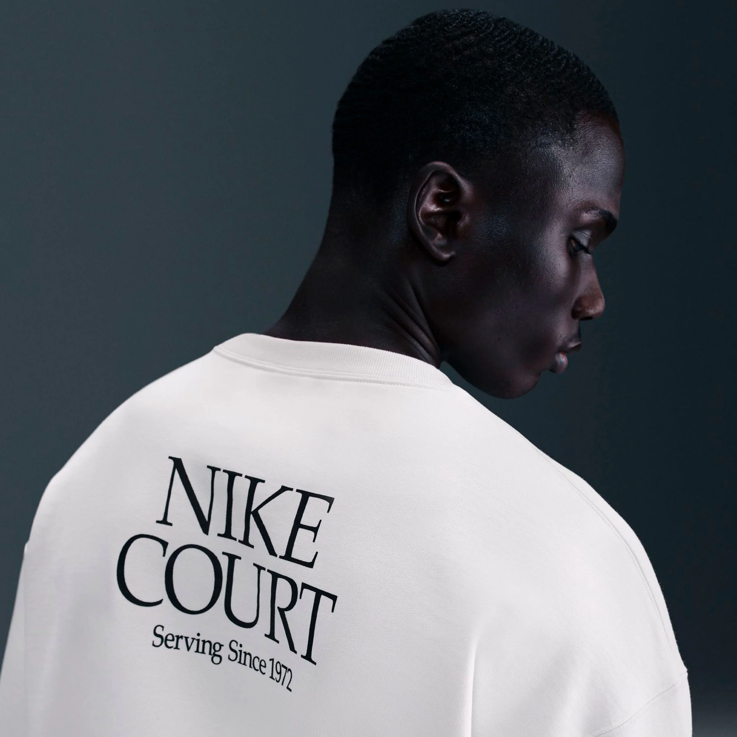 Court Crew Sweat-shirt Hommes-crème - Image 6
