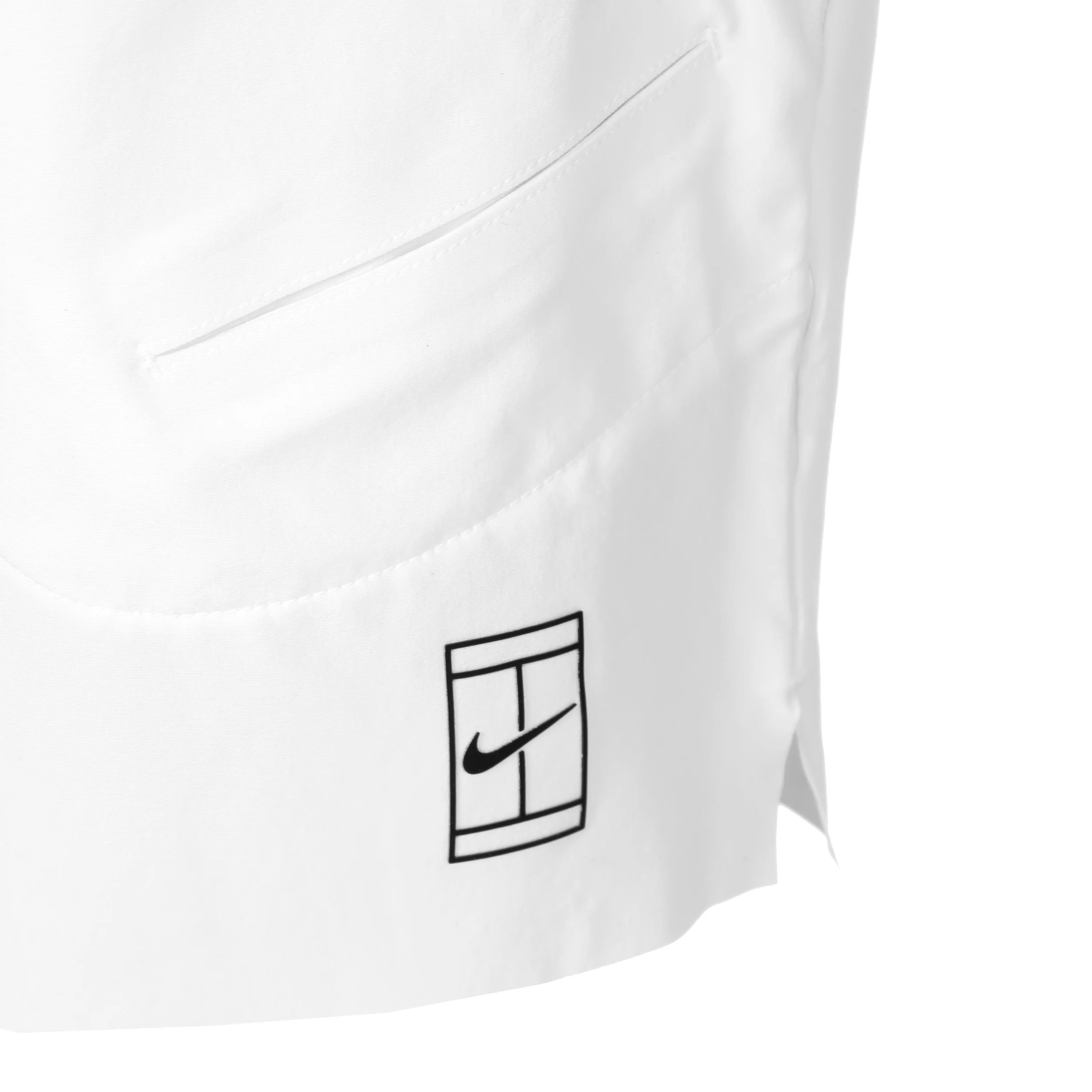 Court Dri-Fit Advantage 6in Shorts Hommes-Blanc,Noir - Image 3