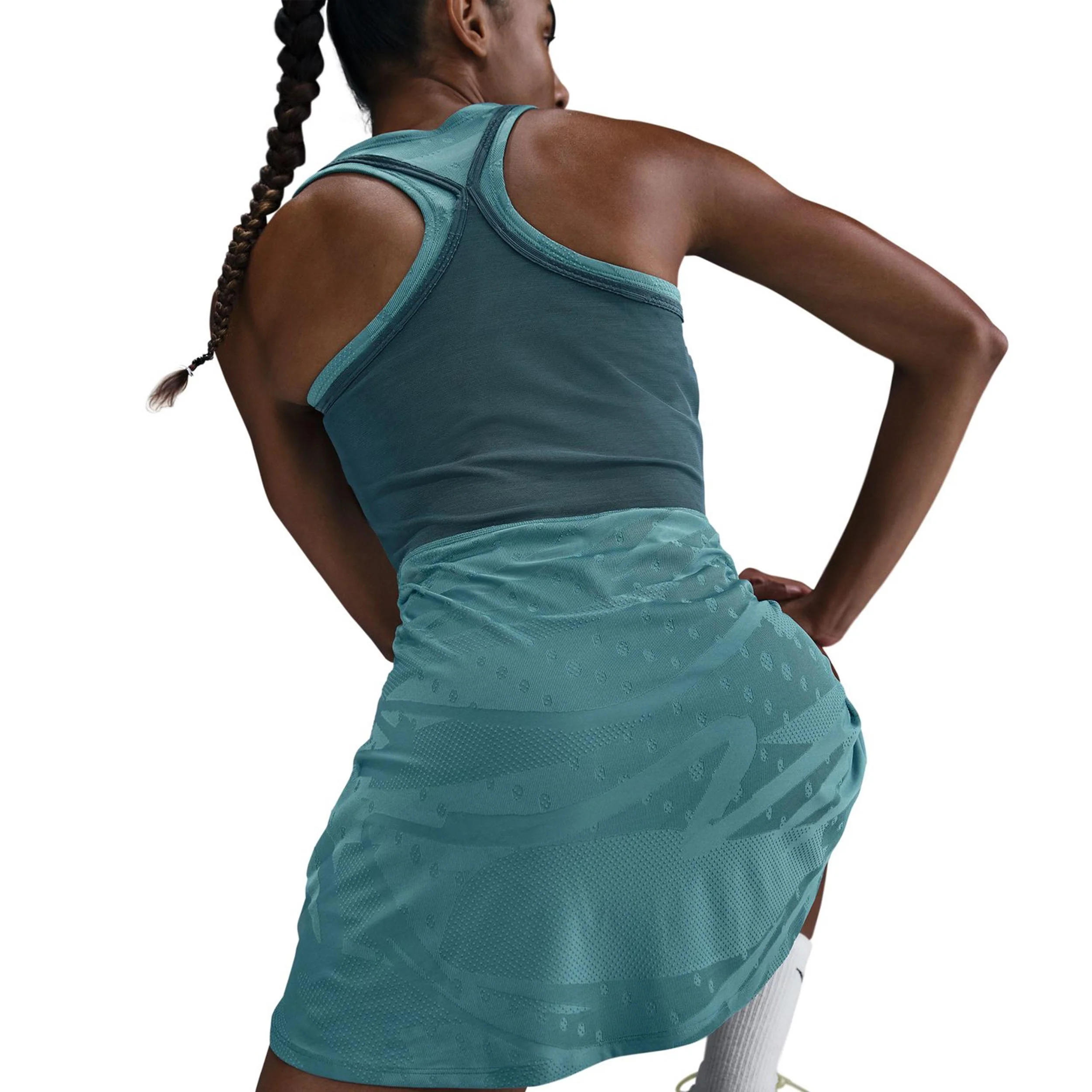 Court Dri-Fit Slam Robe Femmes-Bleu Petrol - Image 7