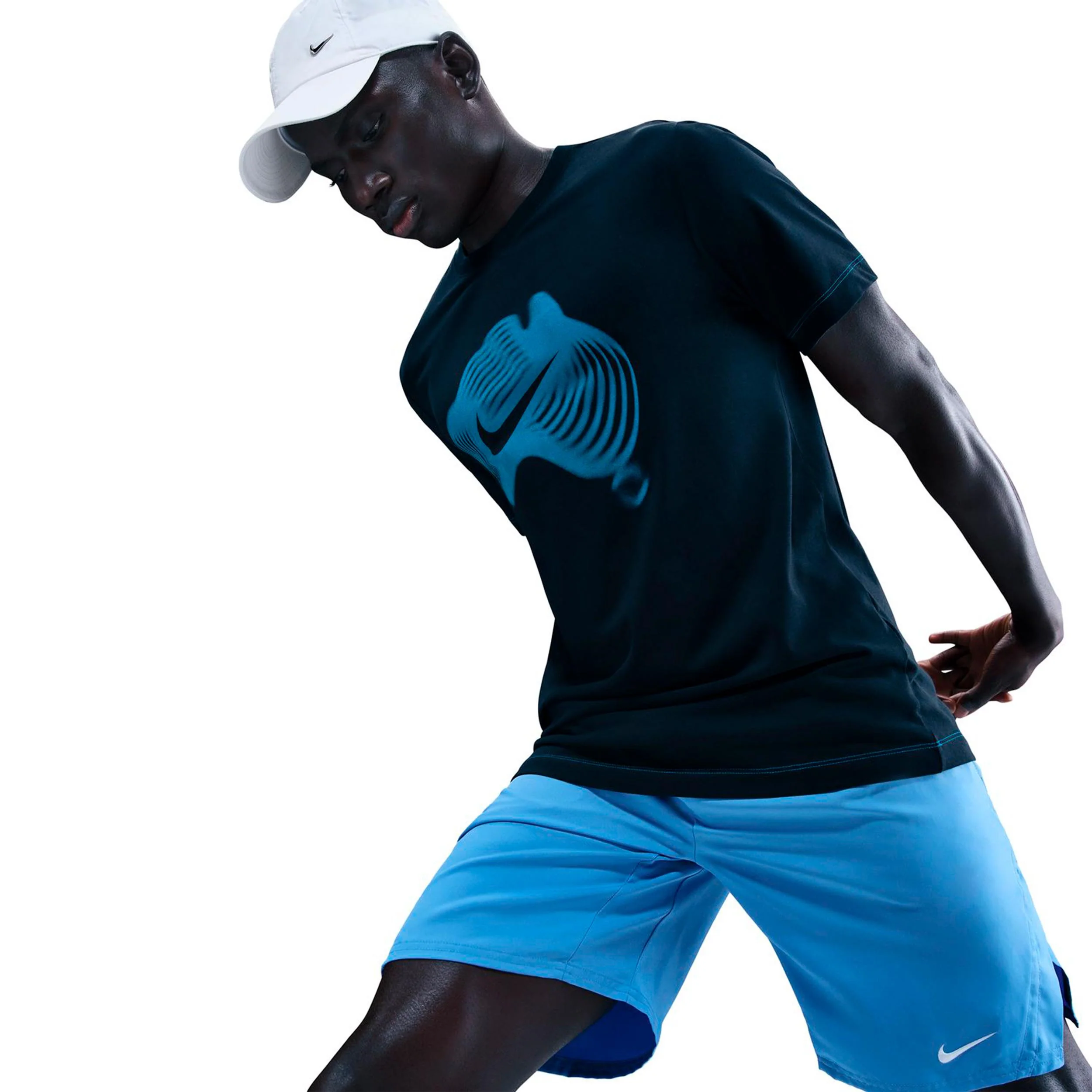 Court Dri-Fit T-shirt Hommes-bleu foncé - Image 5