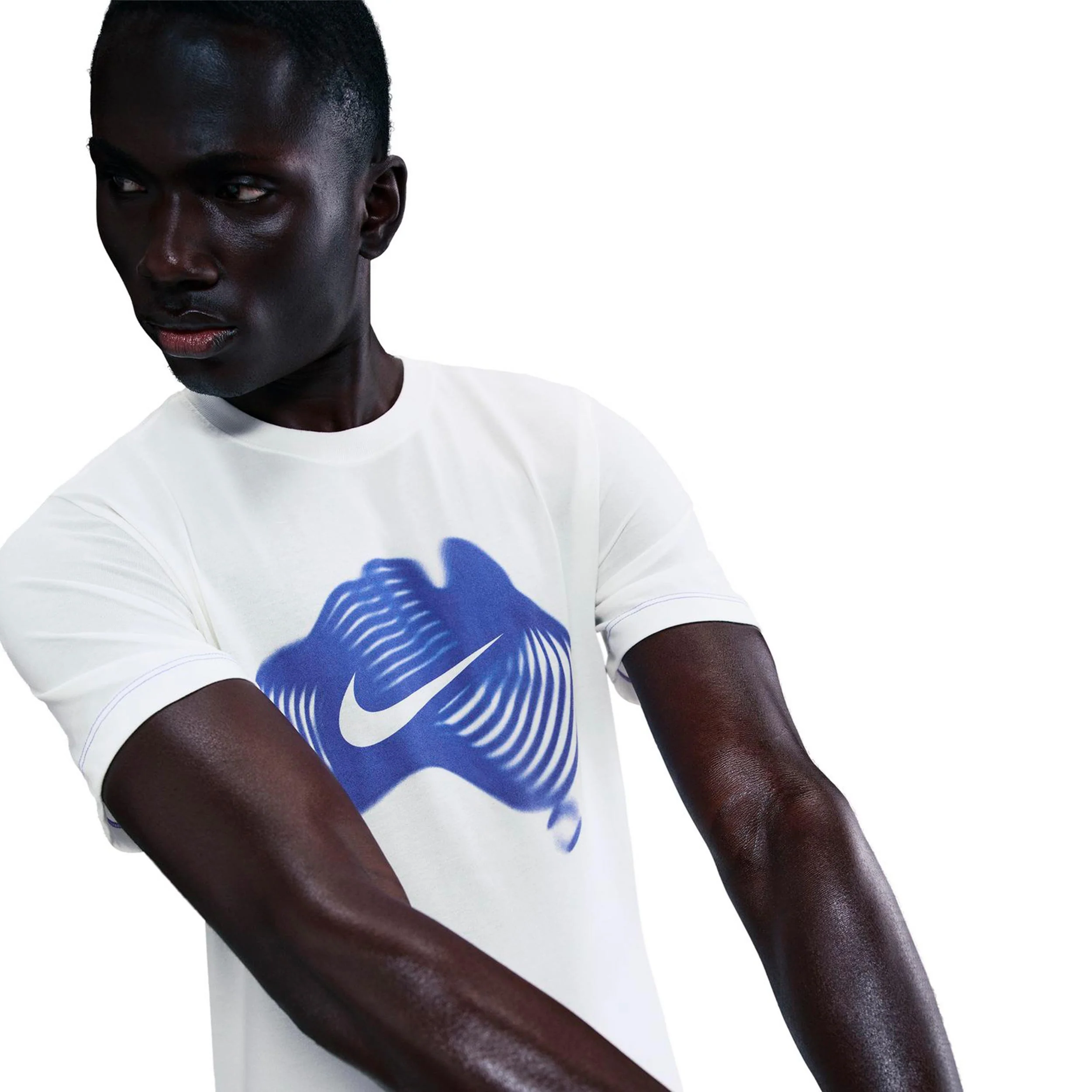 Court Dri-Fit T-shirt Hommes-crème, bleu - Image 6