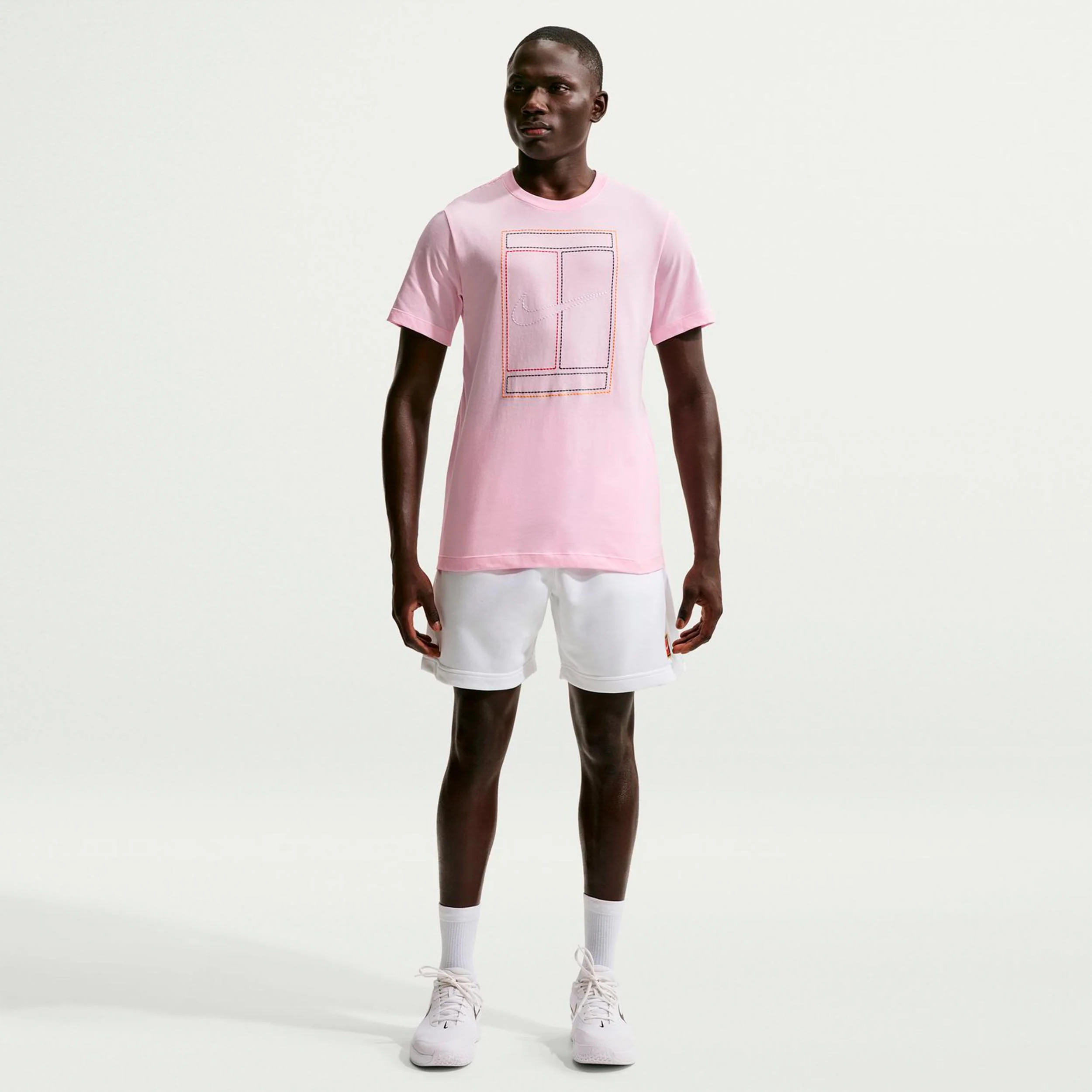 Court Heritage T-shirt Hommes-rosé - Image 2