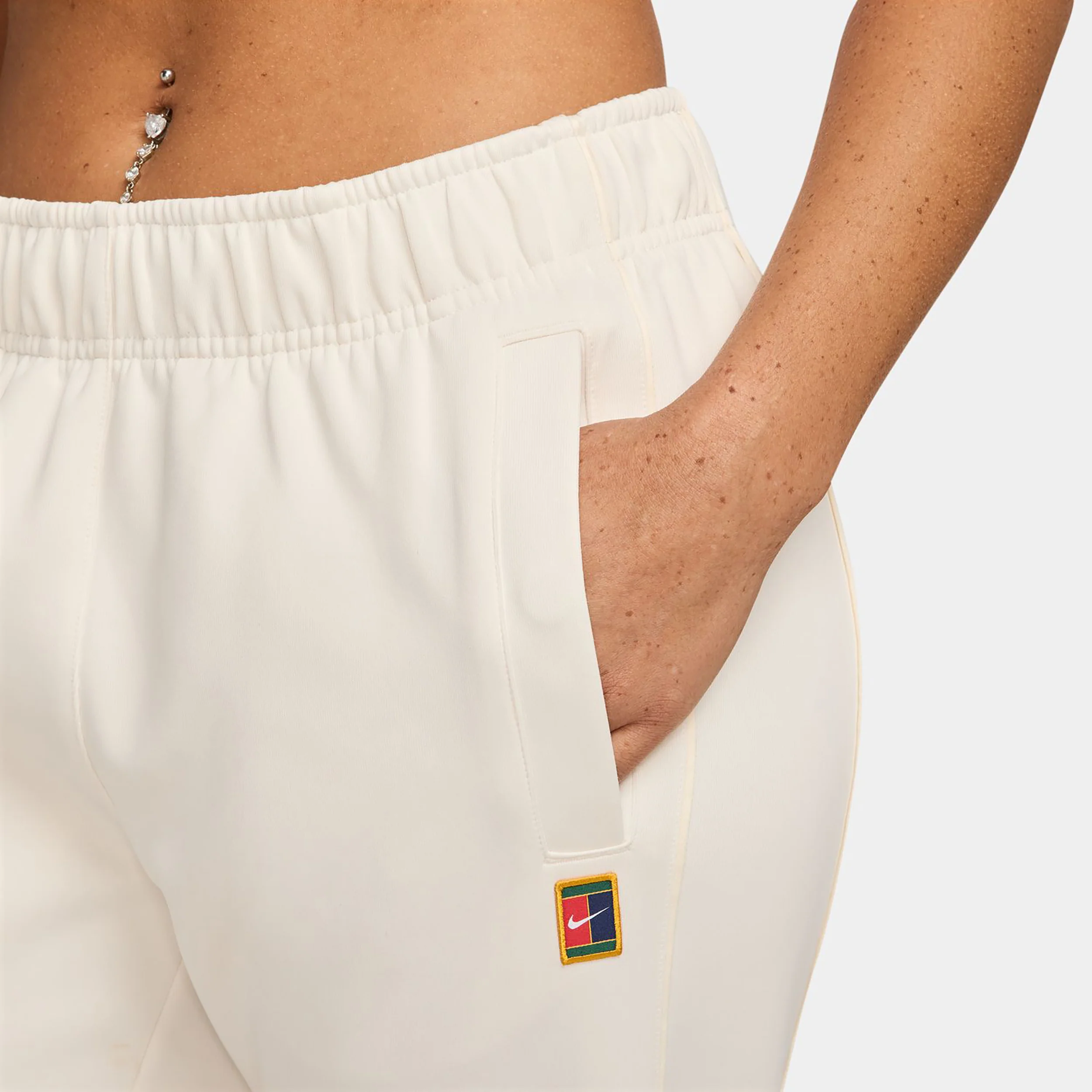 Court Polyknit High Rise Pantalon Survêtement Femmes-Crème - Image 6