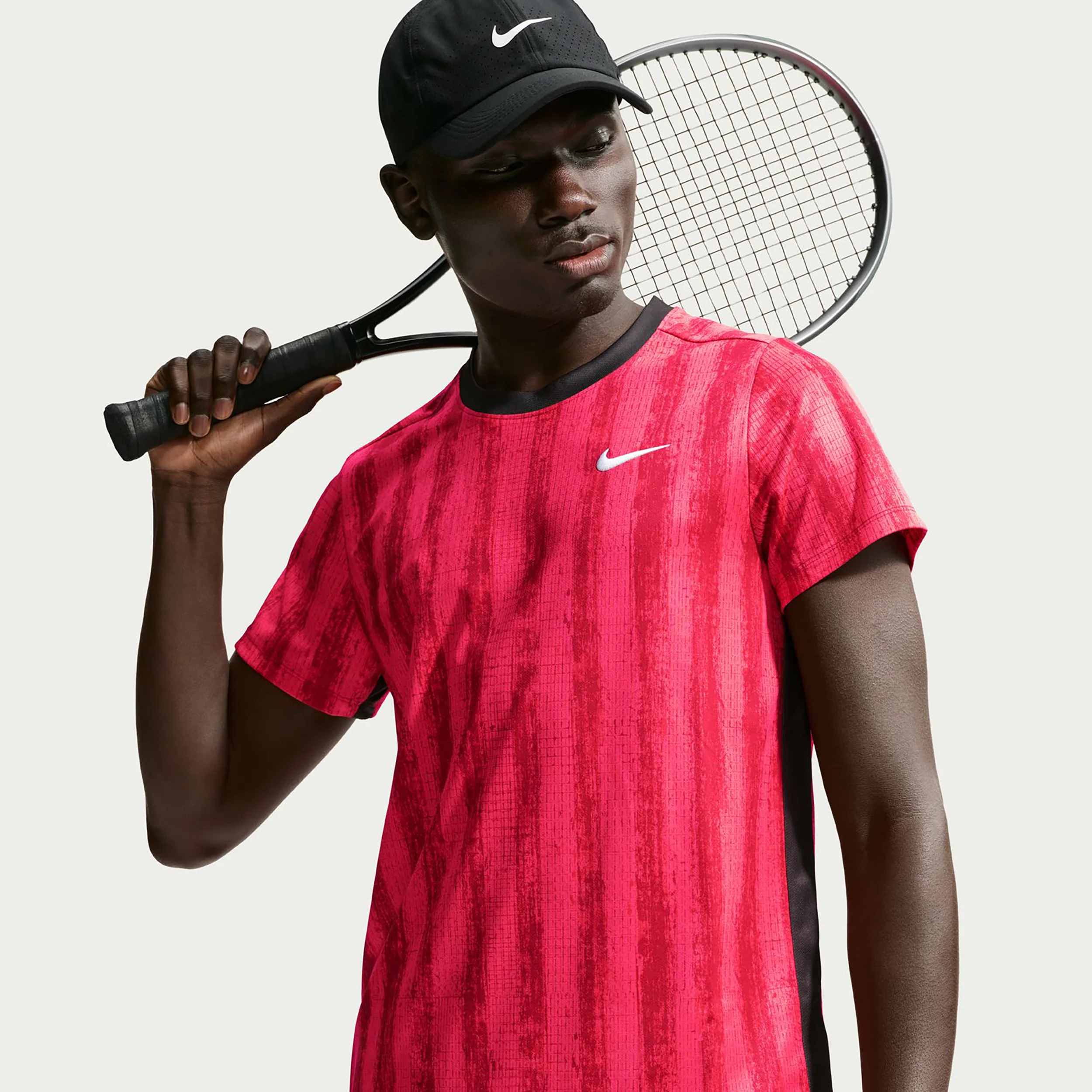 Court Victory T-shirt Hommes - rouge, noir - Image 5