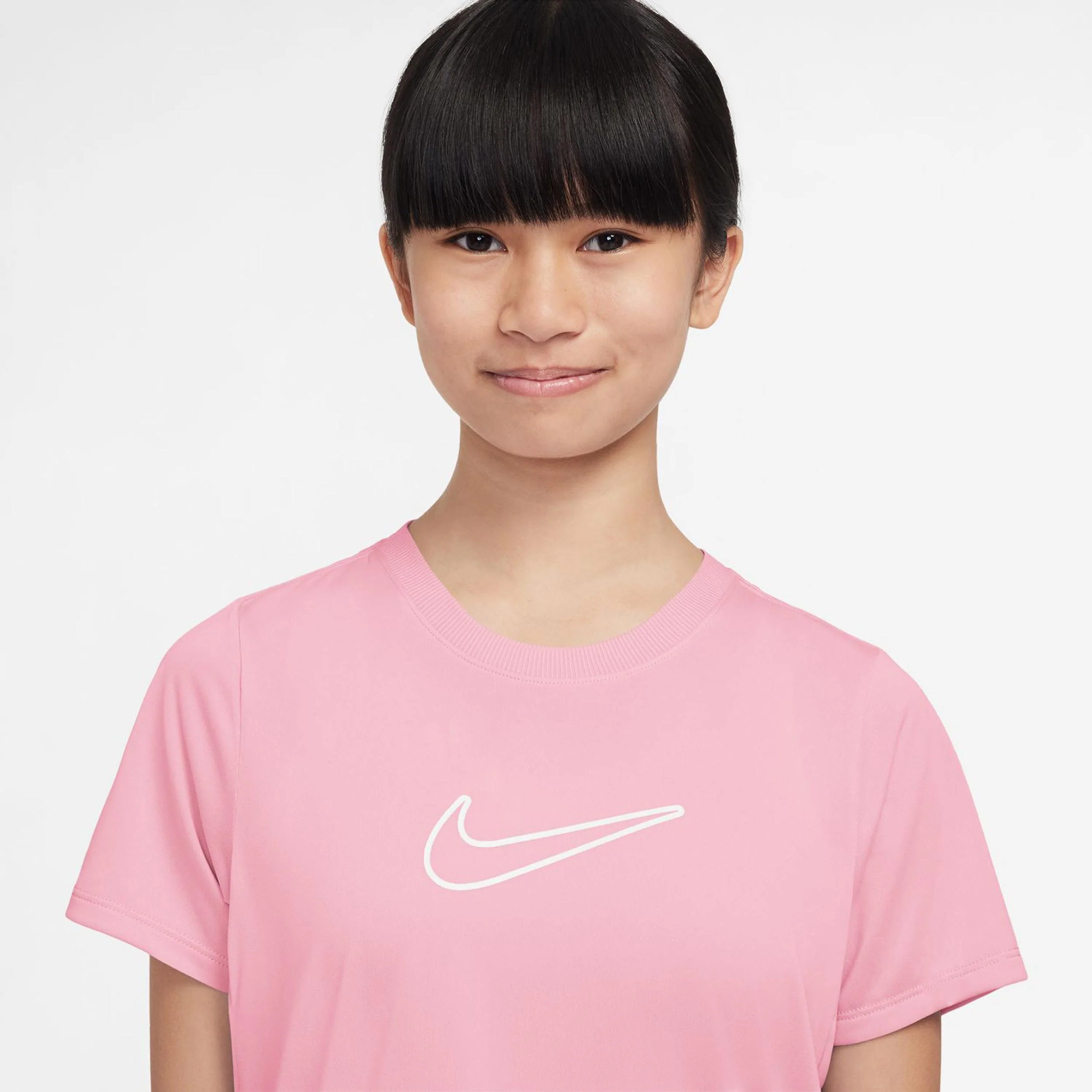 Dri-Fit One T-shirt Filles-Rosé, Blanc - Image 3