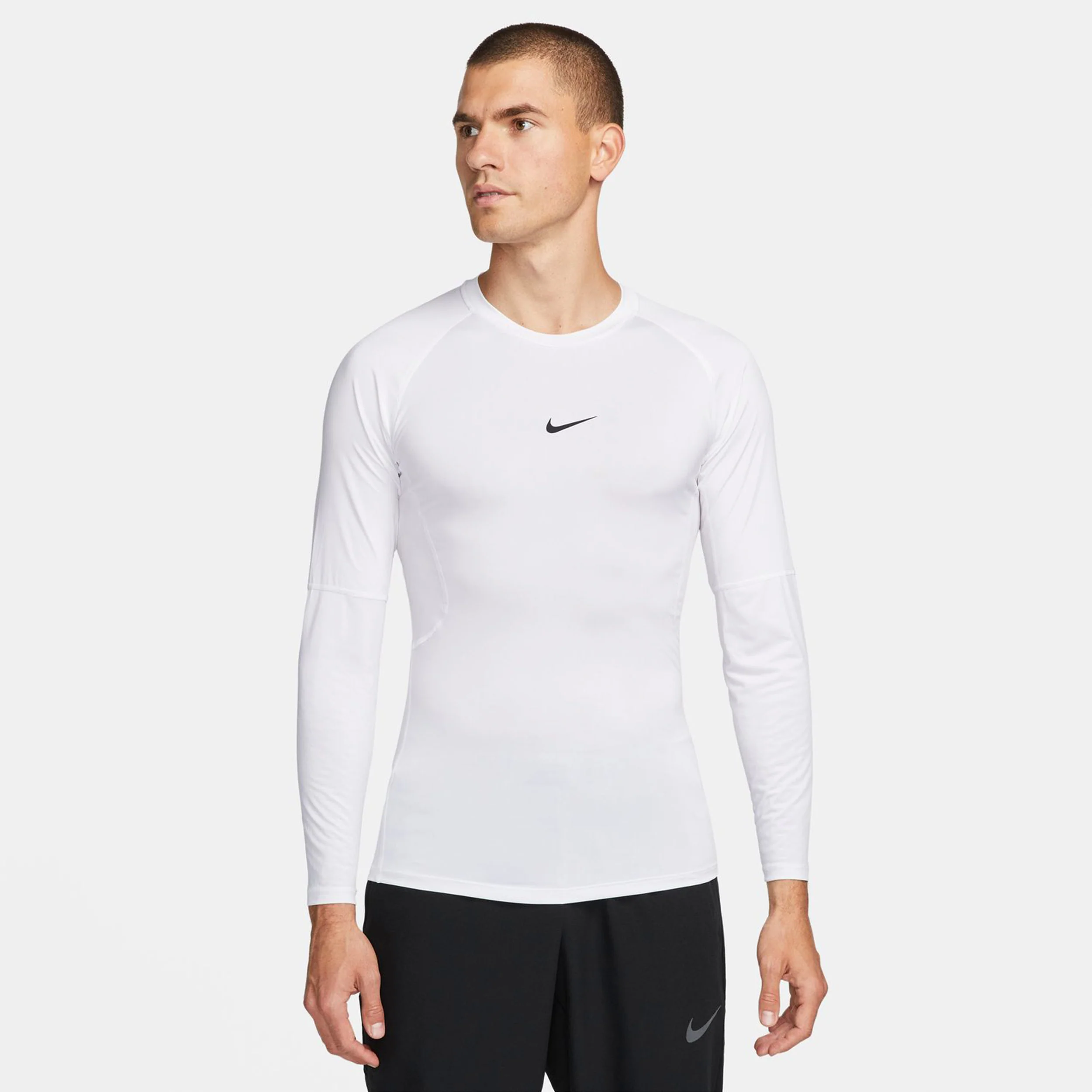 Dri-Fit Pro Tight Fitness Haut Manches Longues Hommes-Blanc,Noir - Image 5