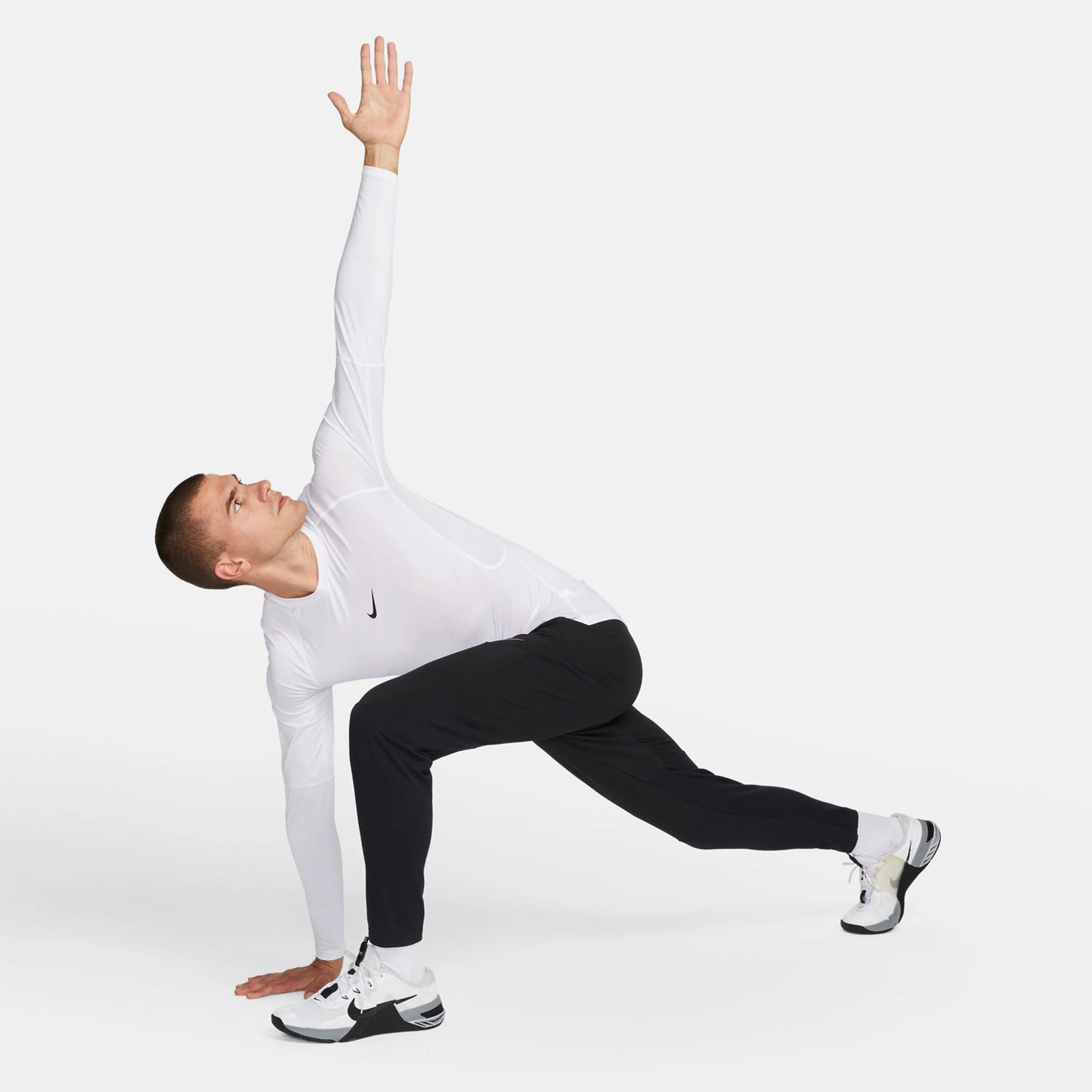 Dri-Fit Pro Tight Fitness Haut Manches Longues Hommes-Blanc,Noir - Image 7