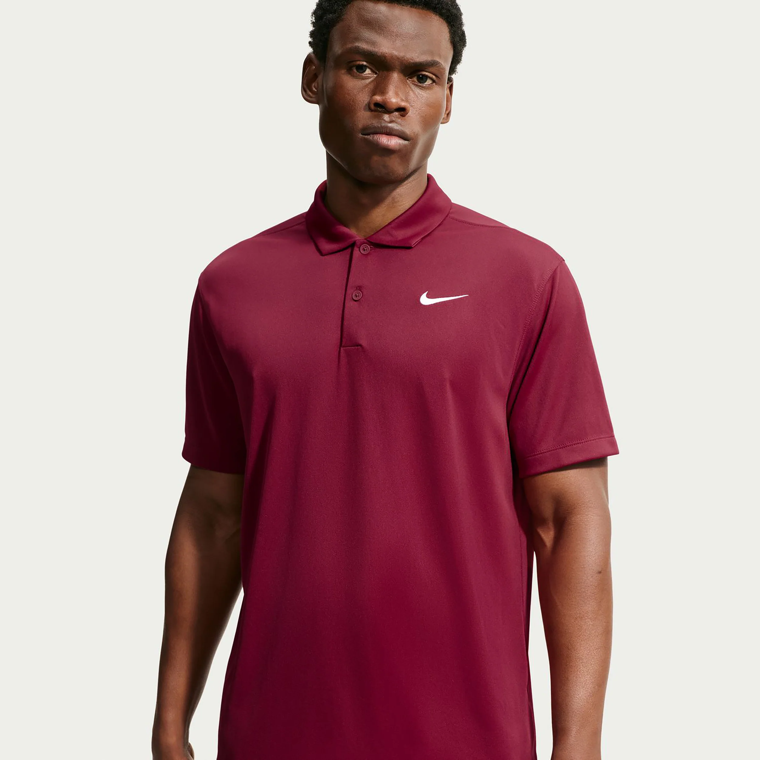 Dri-Fit Victory Court Solid Polo Hommes - rouge vin