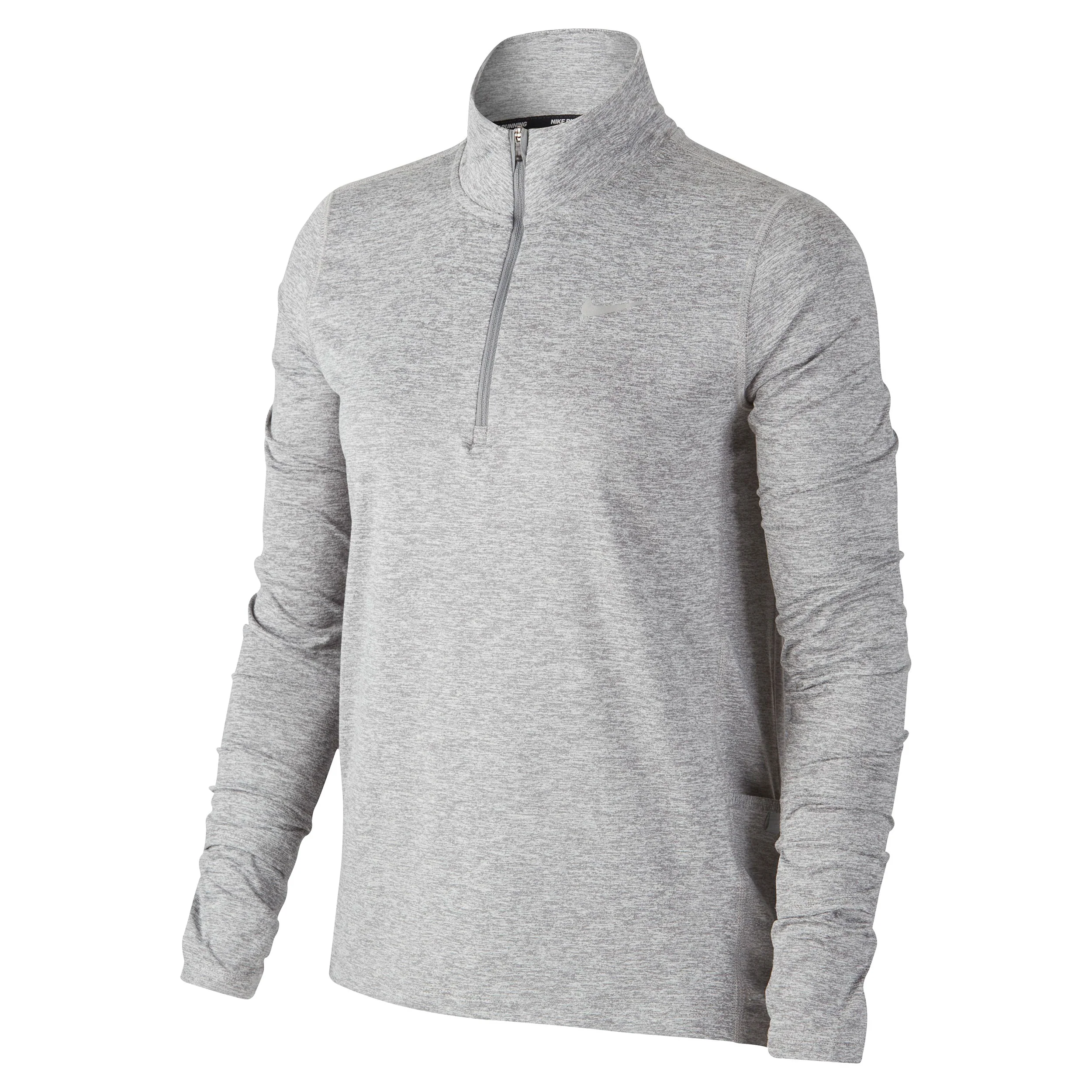 Element Half-Zip Haut Manches Longues Femmes-Gris Clair,Argent
