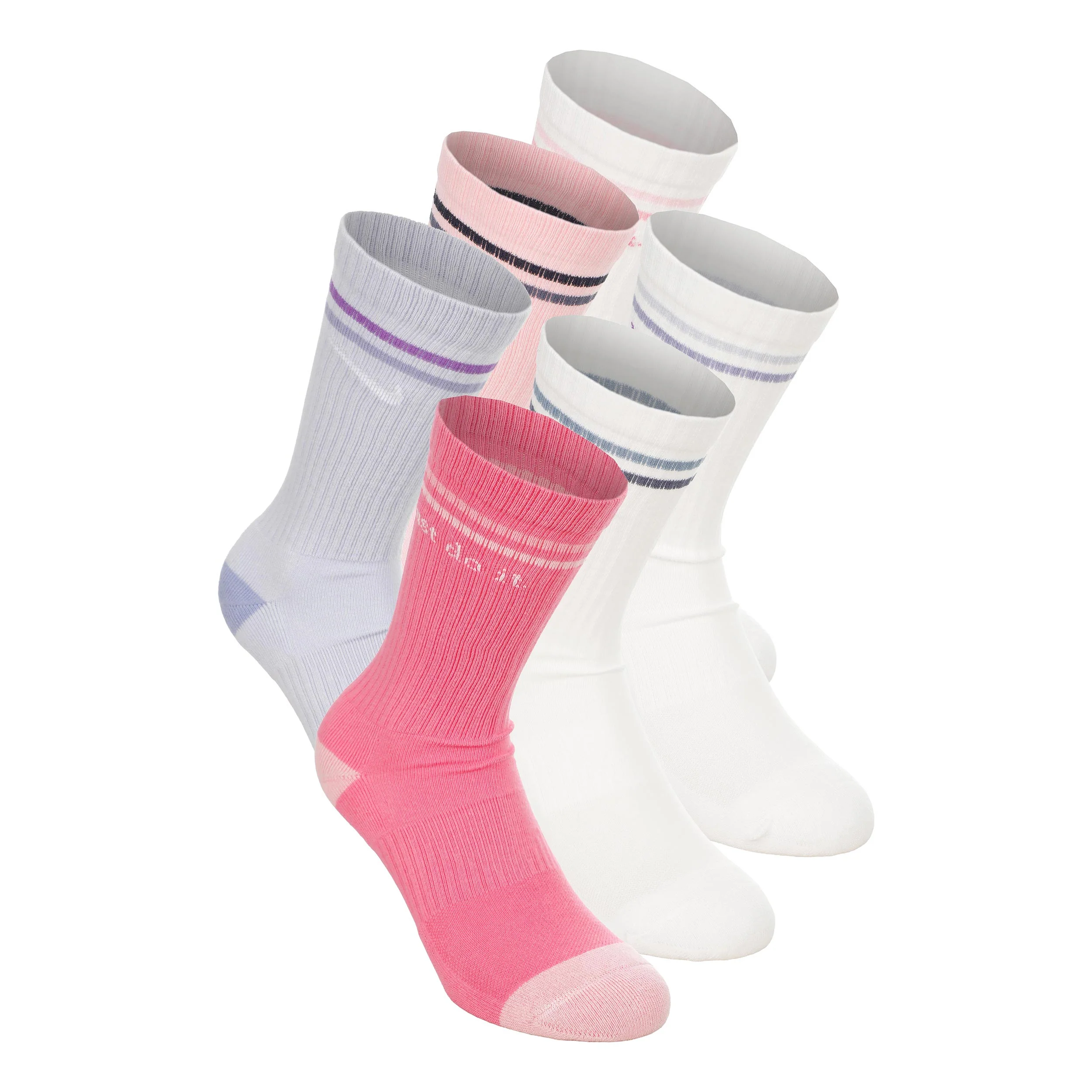 Elevated Crew Chaussettes de tennis Pack de 6 Enfants - multicouleur, lilas