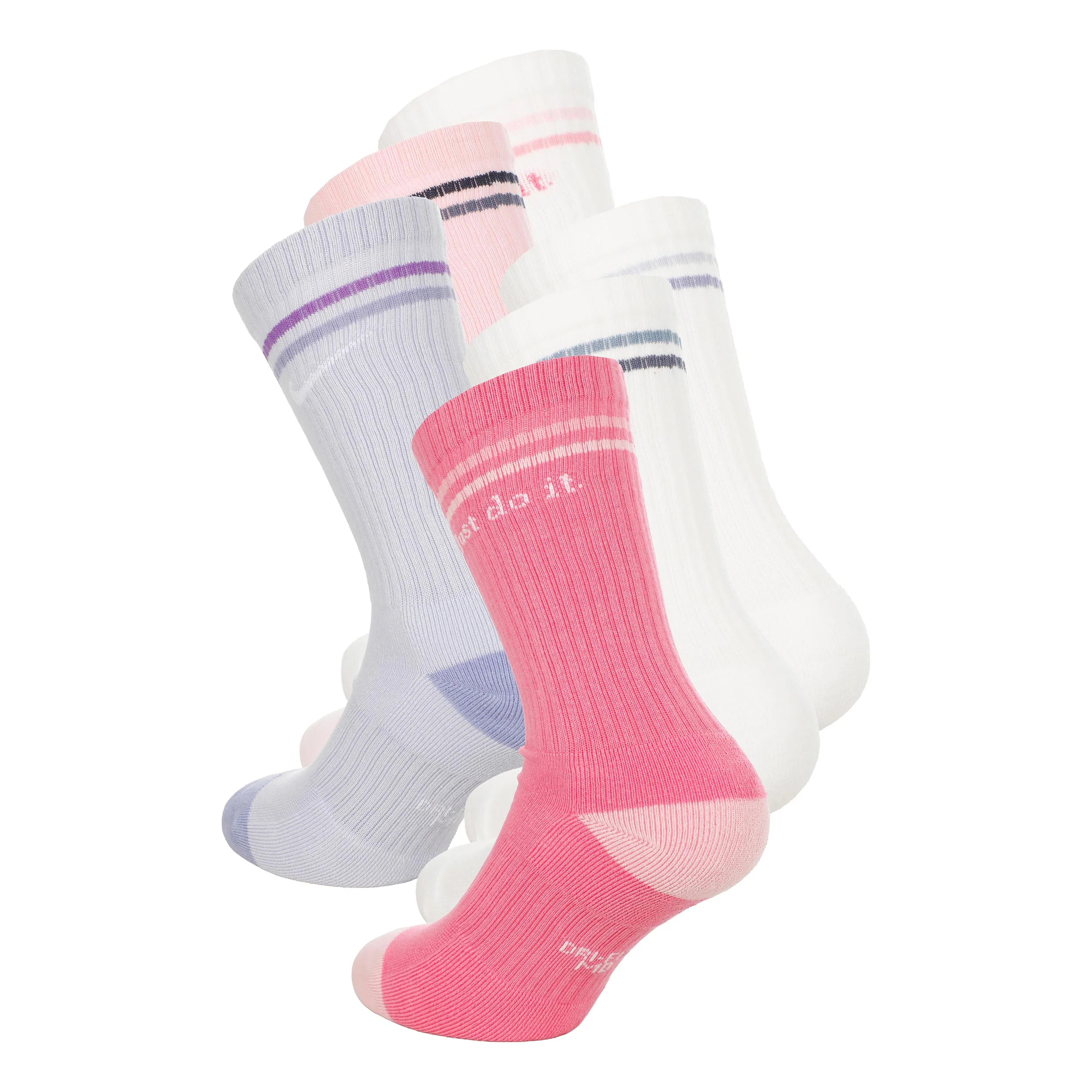 Elevated Crew Chaussettes de tennis Pack de 6 Enfants - multicouleur, lilas - Image 2