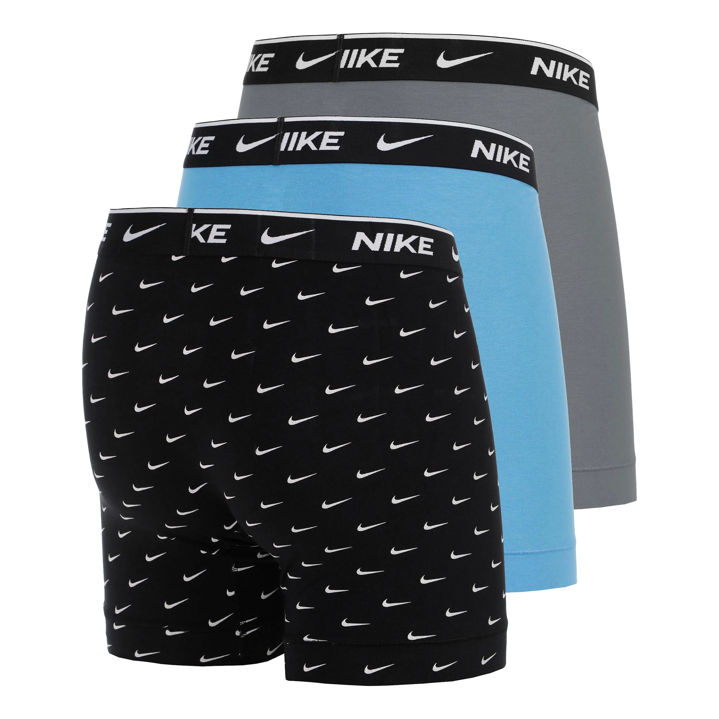 Essential Cotton Stretch Boxer Brief Caleçon - Pack de 3 Hommes-noir, gris - Image 2